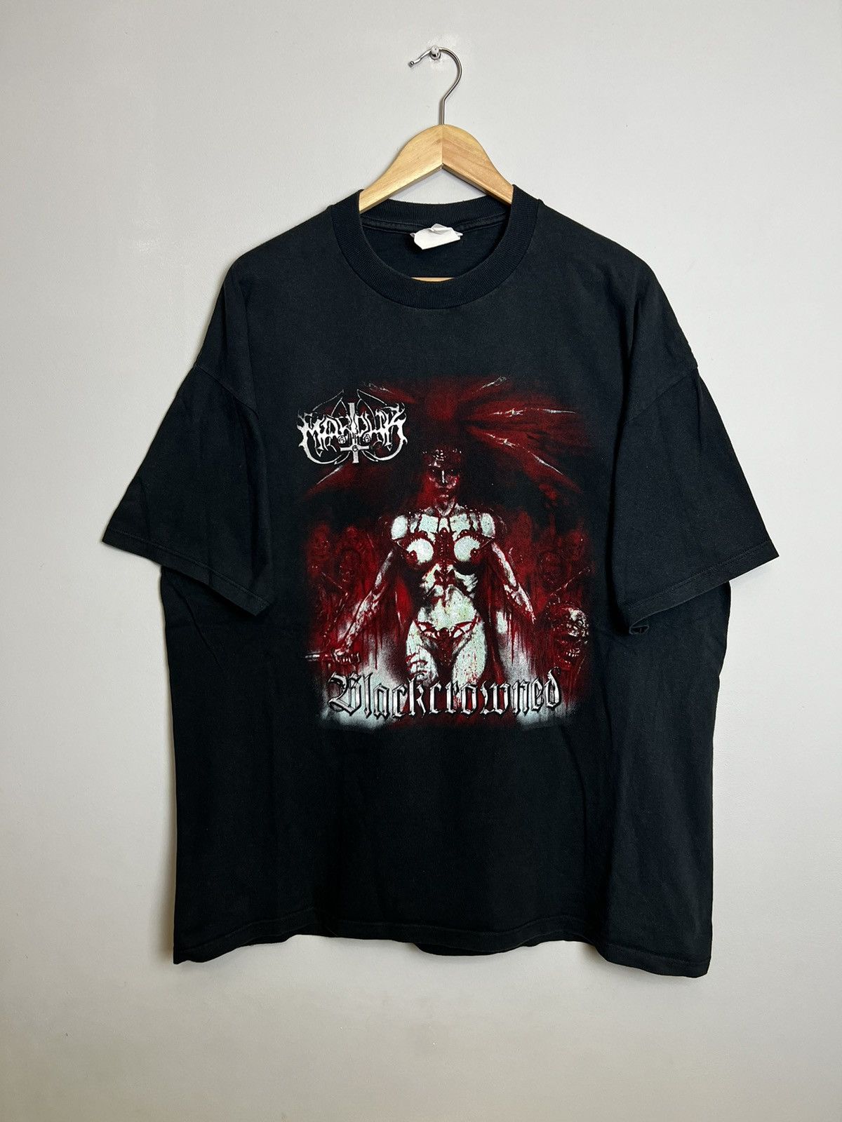 Band Tees Rare 90s Marduk Blackcrowned Vintage Black Metal Band Tee Size US XL / EU 56 / 4 - 1 Thumbnail