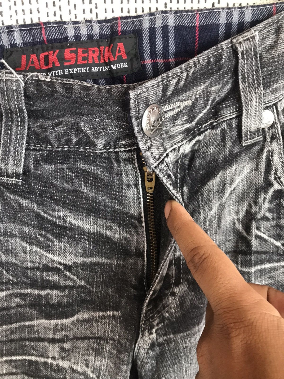 Japanese Brand 🔥FLARED🔥JACK SERIKA FLARED DENIM VERY RARE Size US 34 / EU 50 - 6 Thumbnail
