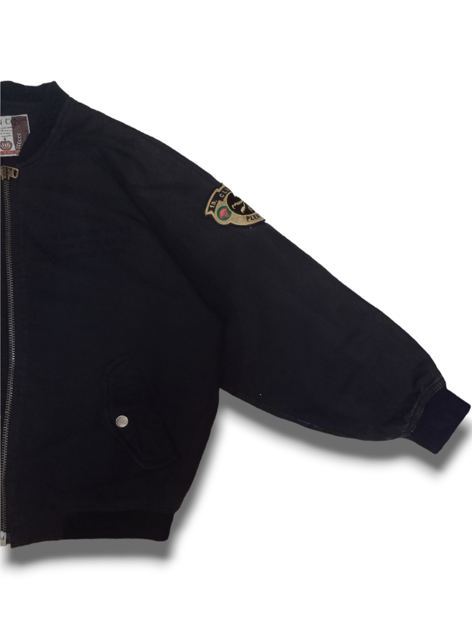 Japanese Brand Vintage Japanese Brand Black Denim Bomber Jacket Size US L / EU 52-54 / 3 - 7 Thumbnail