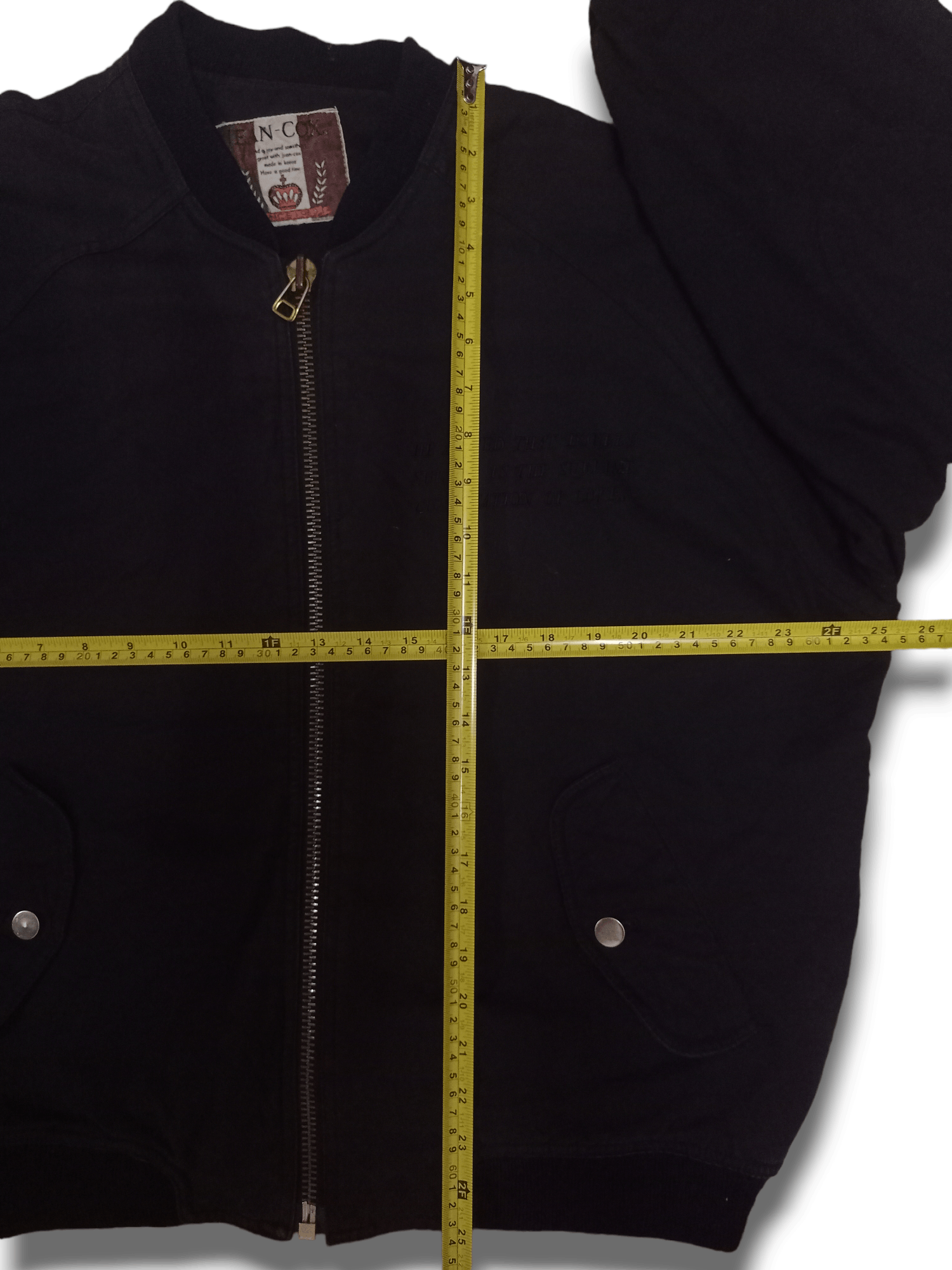 Japanese Brand Vintage Japanese Brand Black Denim Bomber Jacket Size US L / EU 52-54 / 3 - 10 Thumbnail