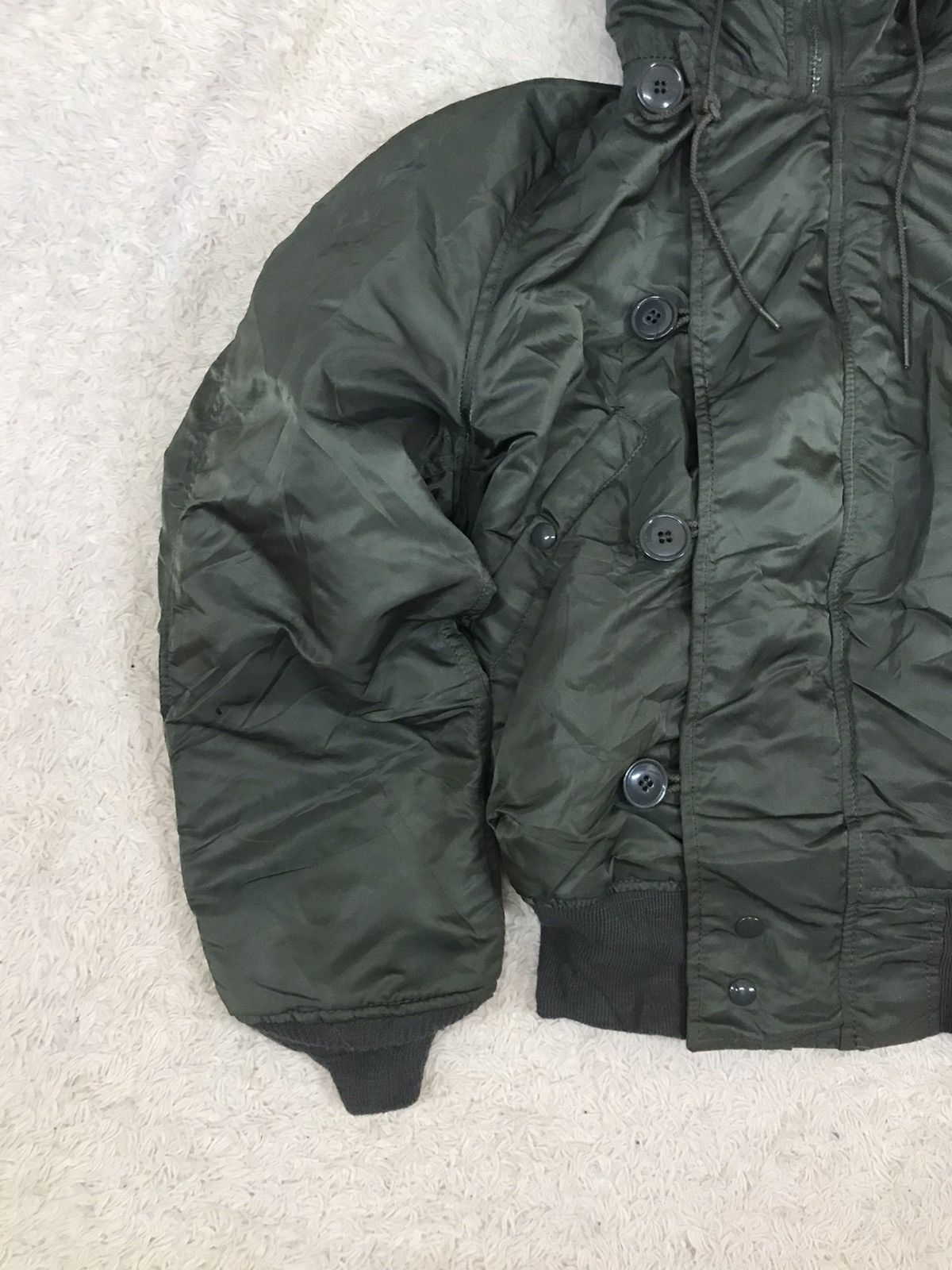 Alpha Industries ‼️VTG JACKET FLYING MAN'S HEAVY ATTACHED HOOD N-28 RARELY‼️ Size US L / EU 52-54 / 3 - 3 Thumbnail