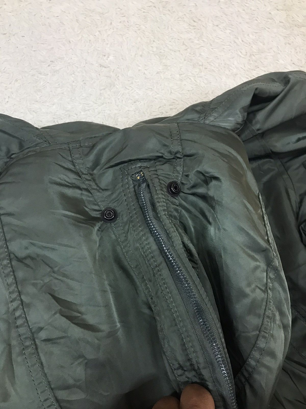 Alpha Industries ‼️VTG JACKET FLYING MAN'S HEAVY ATTACHED HOOD N-28 RARELY‼️ Size US L / EU 52-54 / 3 - 8 Thumbnail