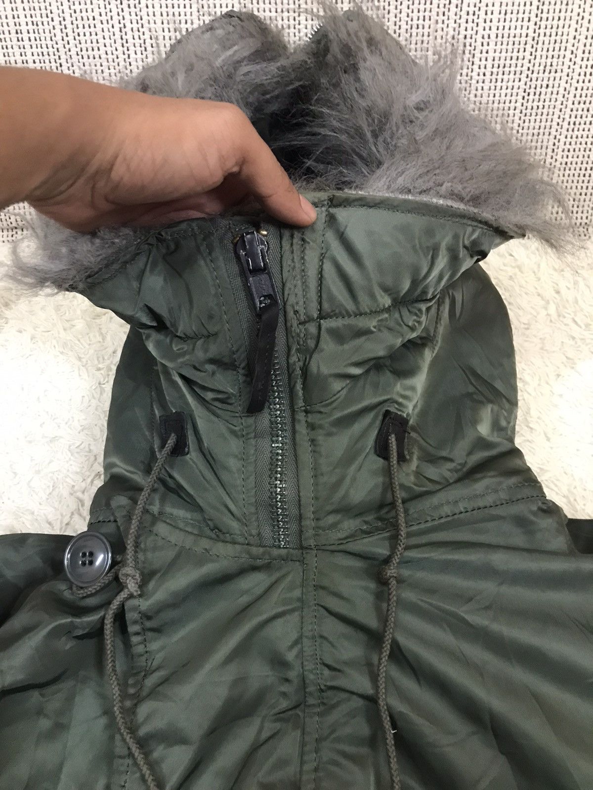 Alpha Industries ‼️VTG JACKET FLYING MAN'S HEAVY ATTACHED HOOD N-28 RARELY‼️ Size US L / EU 52-54 / 3 - 5 Thumbnail