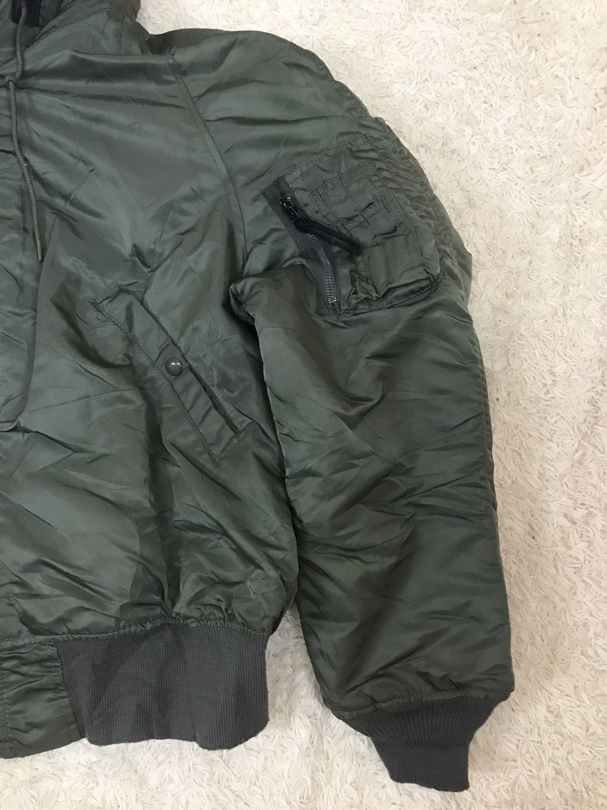 Alpha Industries ‼️VTG JACKET FLYING MAN'S HEAVY ATTACHED HOOD N-28 RARELY‼️ Size US L / EU 52-54 / 3 - 2 Thumbnail