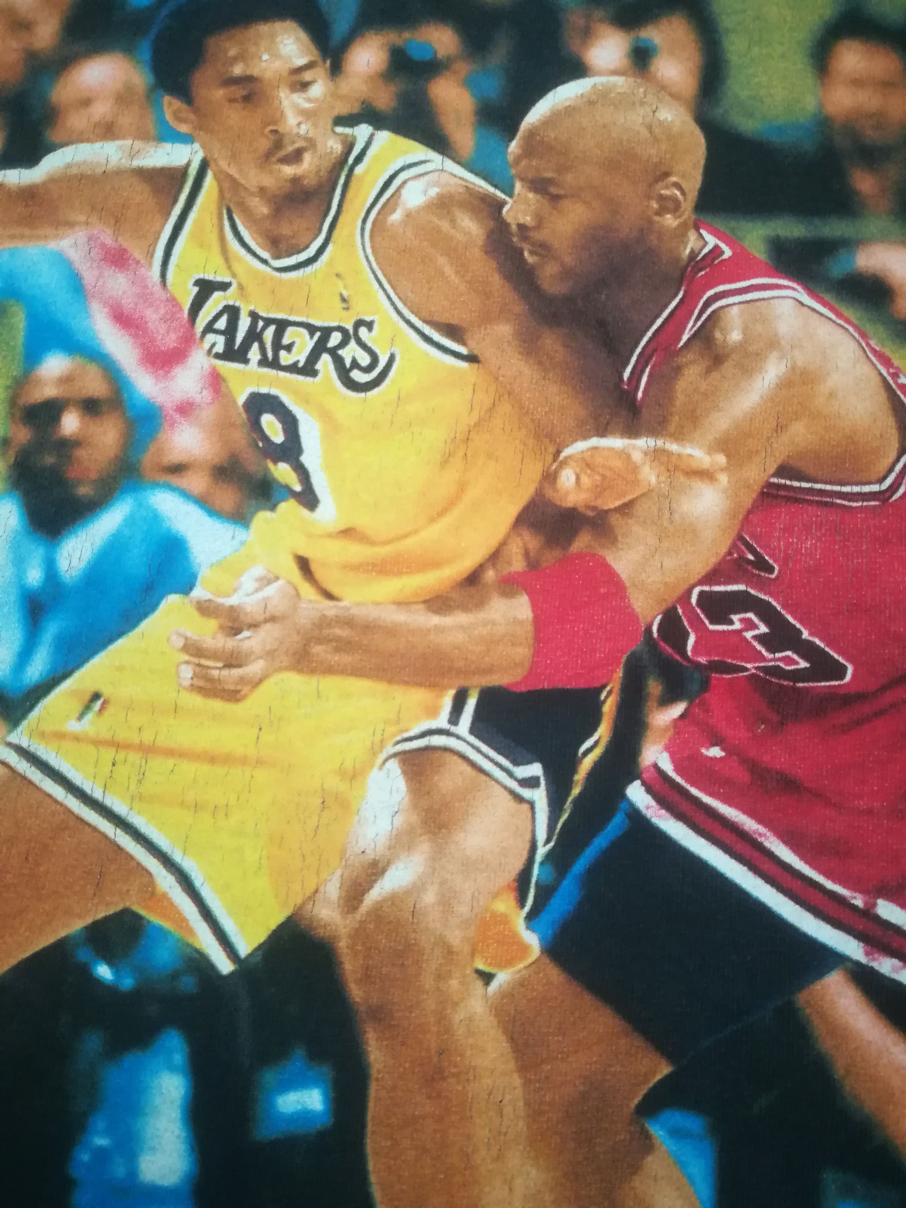 NBA Vintage Legendary Kobe Bryant Vs Michael Jordan Tshirt Size US M / EU 48-50 / 2 - 4 Thumbnail