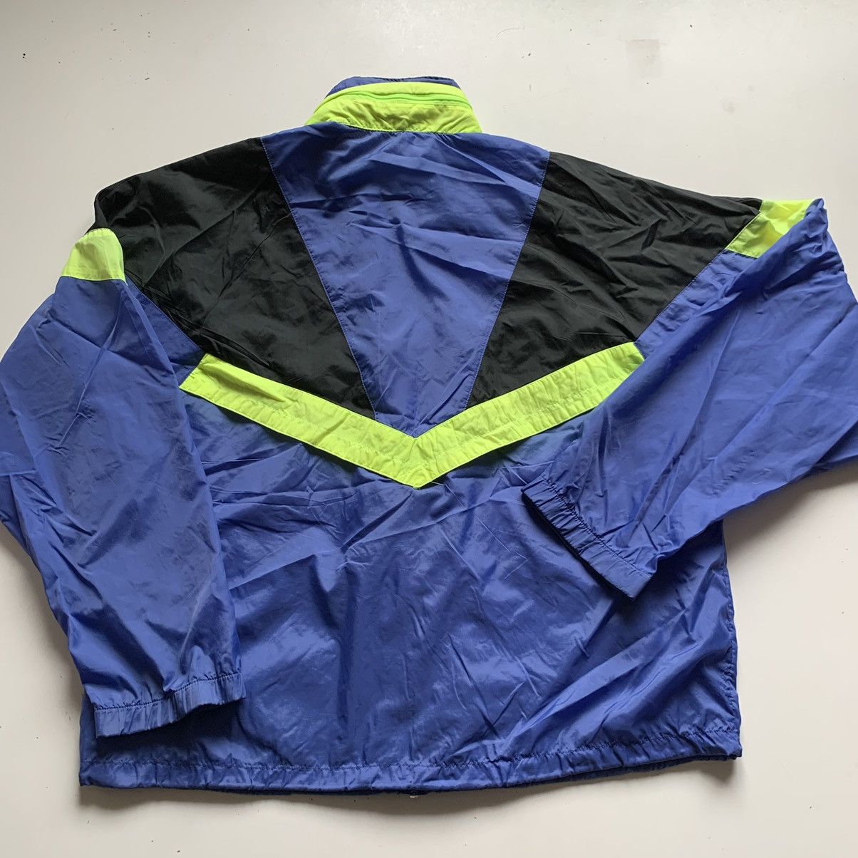 Nike × Vintage Vintage 90s Nike Embroidered Swoosh Windbreaker Jacket Rare Size US L / EU 52-54 / 3 - 3 Thumbnail