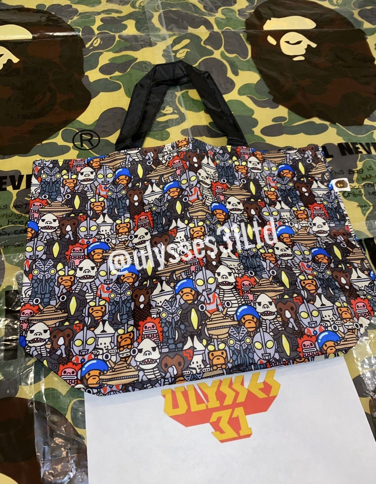 Bape Bape Baby Milo Ultraman Tote Size ONE SIZE - 6 Thumbnail