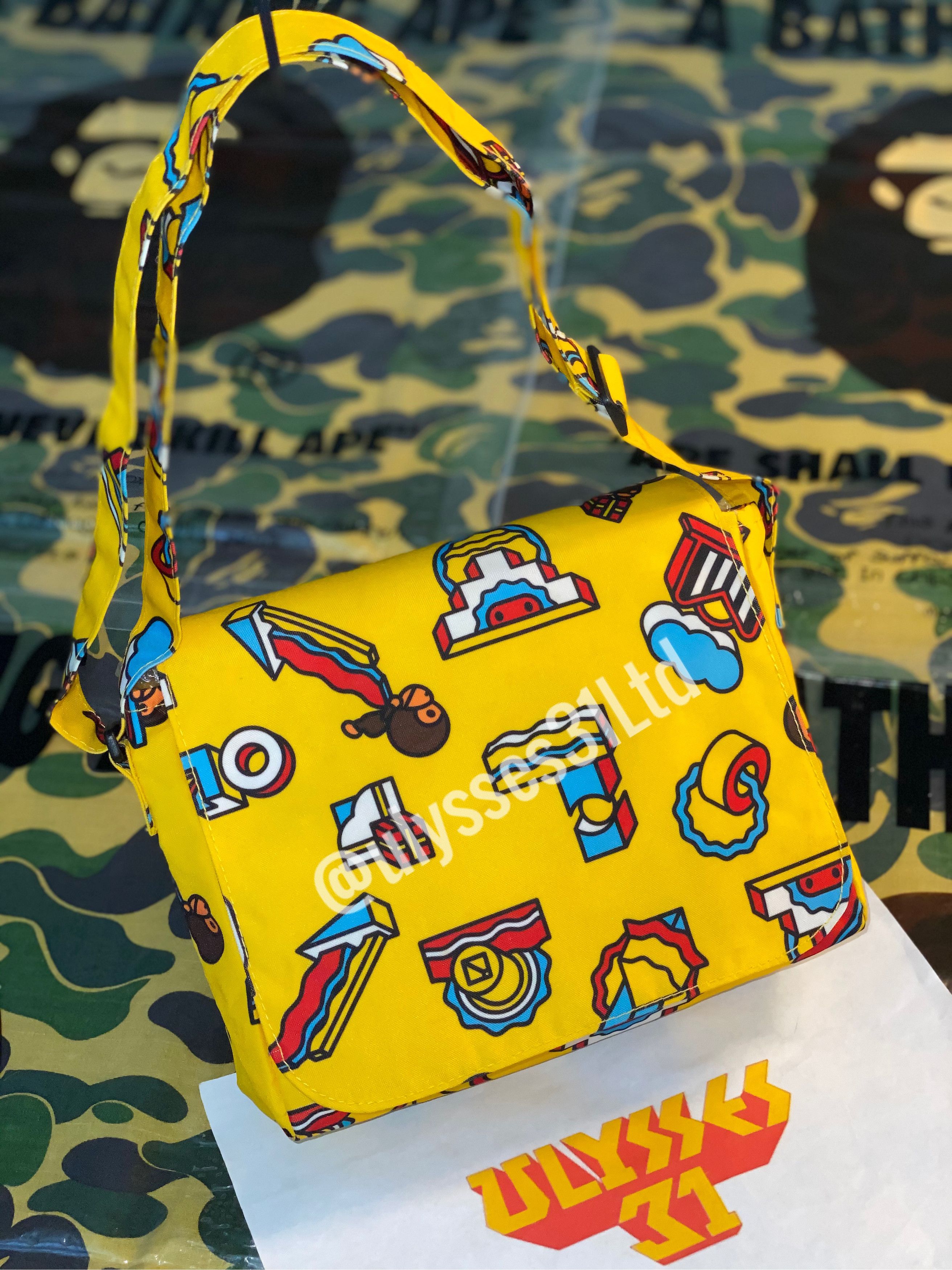 Bape Baby Milo Shoulder Bag in Yellow, Men's
