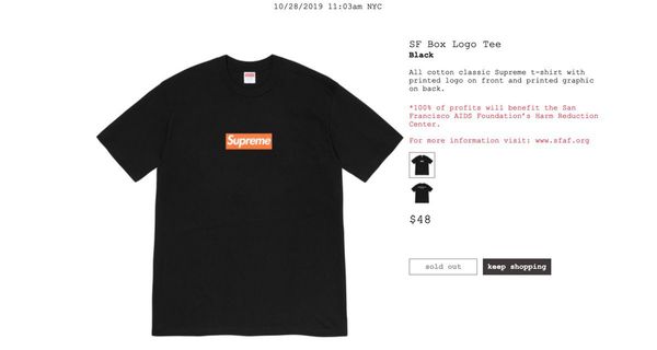 Supreme San Francisco Box Logo Tee - Black – Grails SF