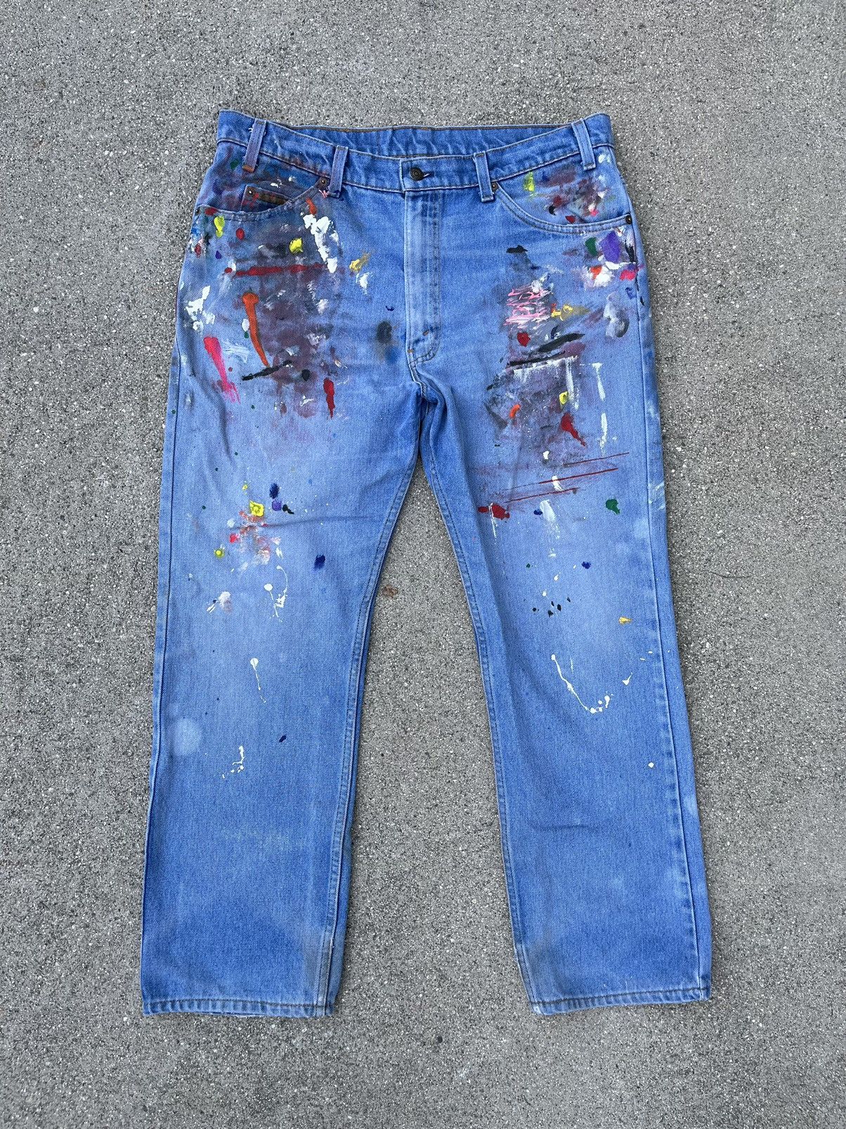 Levi's Vintage Levi’s Orange Tab Jeans Custom Distressed Thrashed Size US 36 / EU 52 - 1 Thumbnail