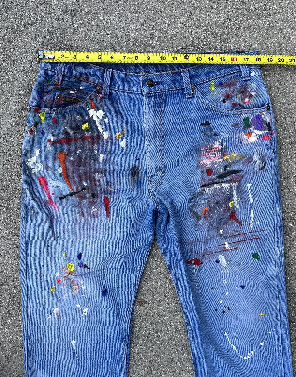 Levi's Vintage Levi’s Orange Tab Jeans Custom Distressed Thrashed Size US 36 / EU 52 - 4 Thumbnail