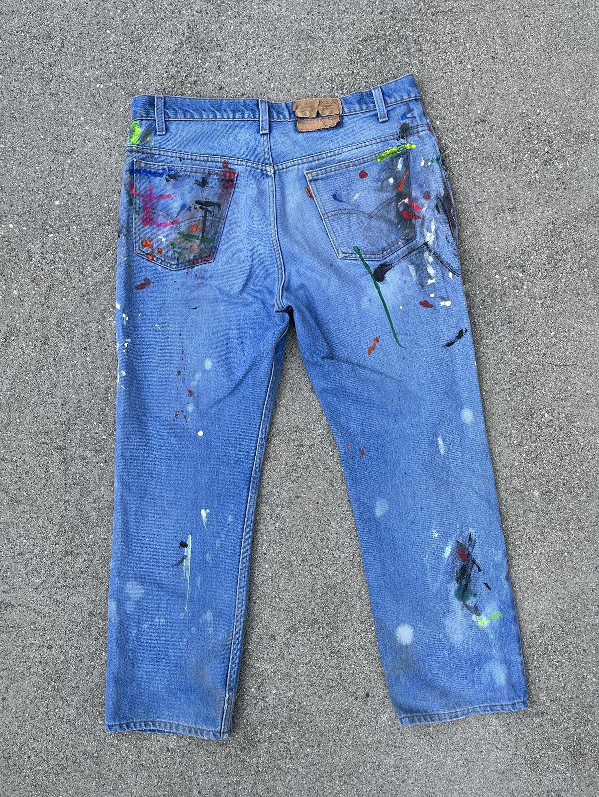 Levi's Vintage Levi’s Orange Tab Jeans Custom Distressed Thrashed Size US 36 / EU 52 - 9 Thumbnail