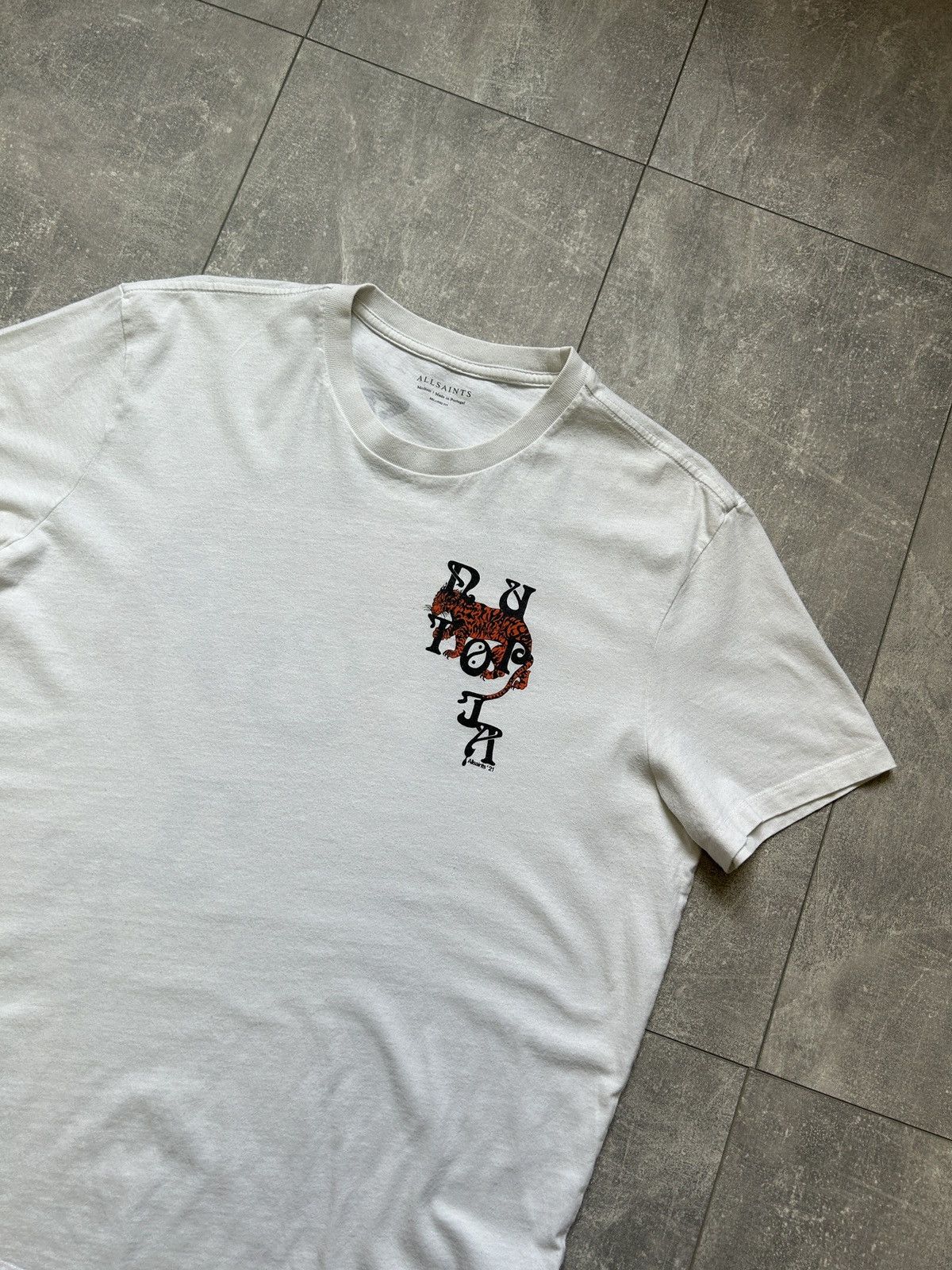 Allsaints × Japanese Brand Mens AllSaints tripper ss crew T Shirt luxury tee tiger y2k Size US M / EU 48-50 / 2 - 15 Thumbnail