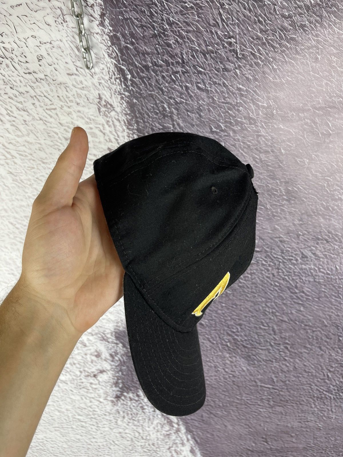 Other Vintage 90s made in USA black “M” cap hat size 7 1/8 Size ONE SIZE - 4 Thumbnail