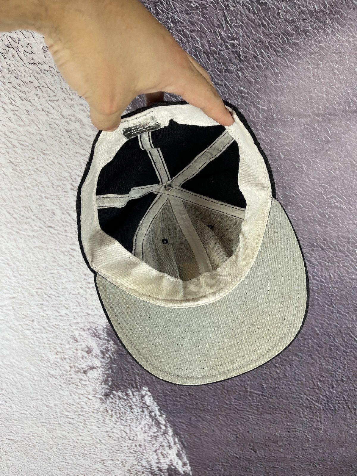 Other Vintage 90s made in USA black “M” cap hat size 7 1/8 Size ONE SIZE - 6 Thumbnail