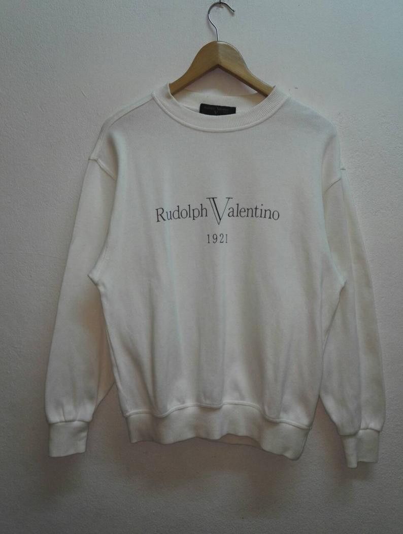 Valentino Vintage🔥 Rudolph Valentino Sweatshirt big logo Size US L / EU 52-54 / 3 - 1 Thumbnail