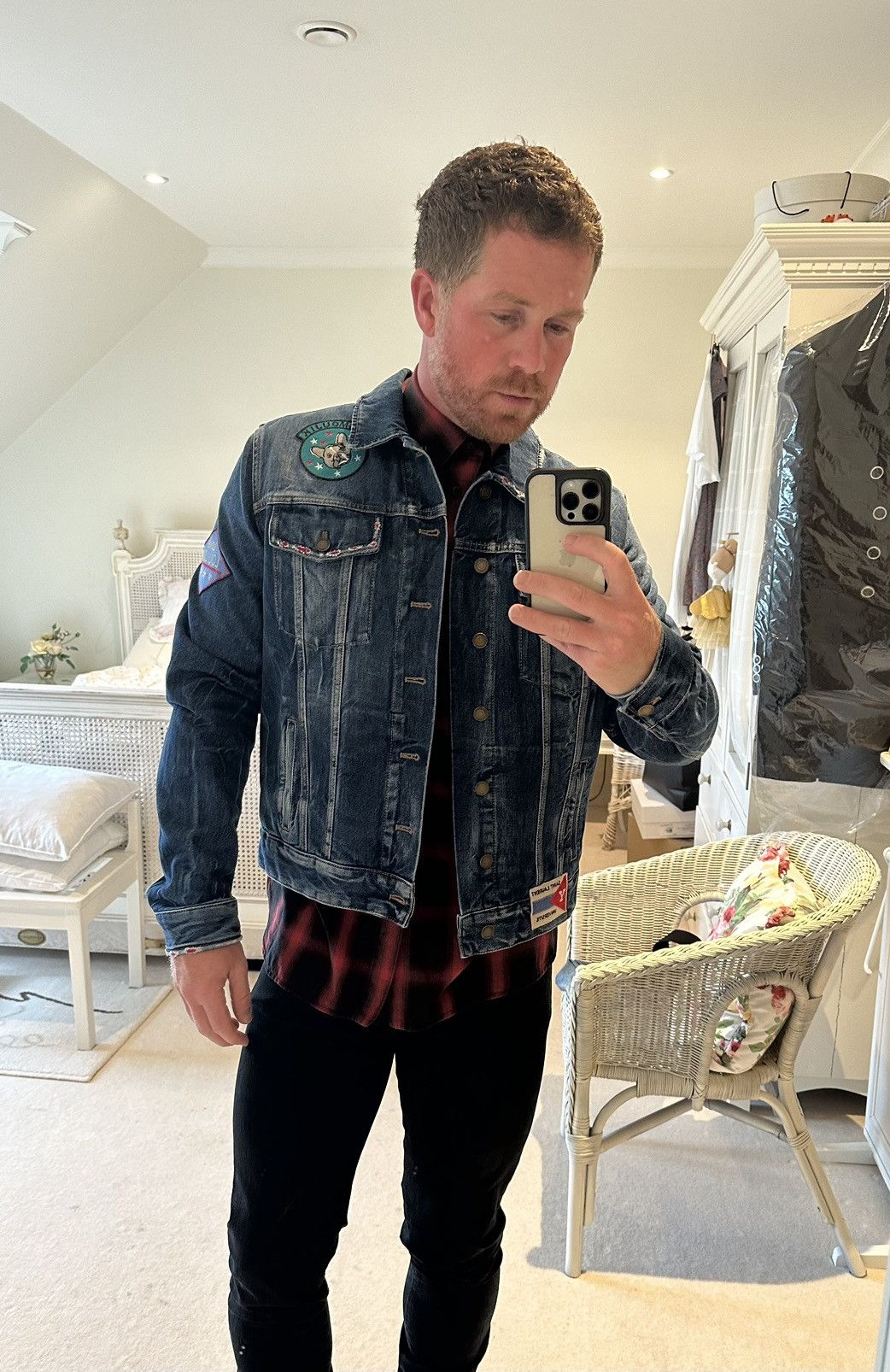 Saint Laurent Paris $1790 Saint Laurent patches washed denim jacket GRAIL Size US M / EU 48-50 / 2 - 3 Thumbnail