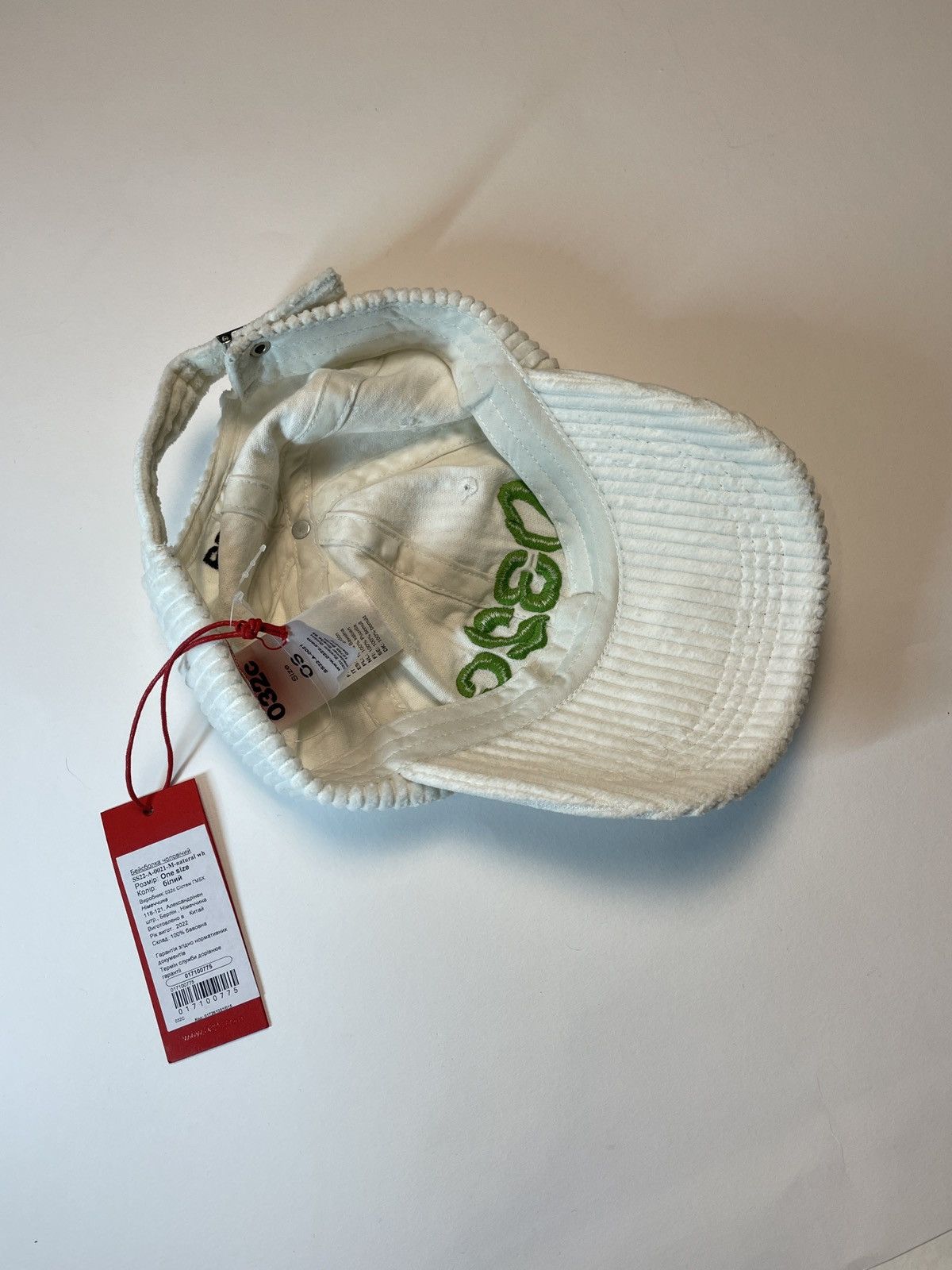 032c 032c Glitch Logo Cord Cap in White Size ONE SIZE - 7 Thumbnail