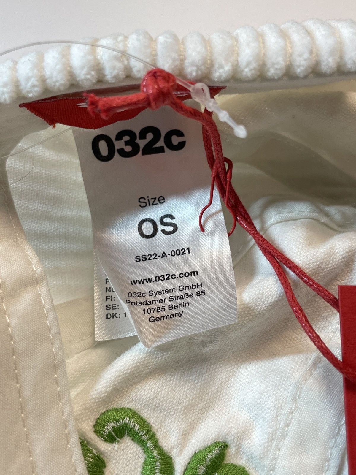032c 032c Glitch Logo Cord Cap in White Size ONE SIZE - 10 Thumbnail