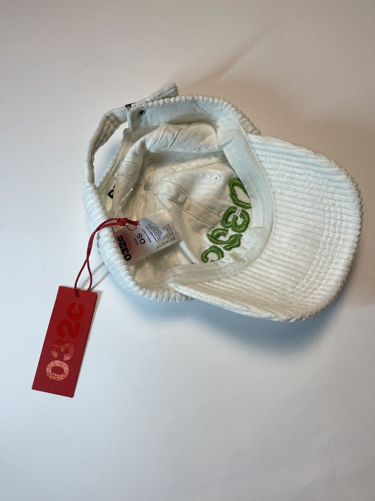 032c 032c Glitch Logo Cord Cap in White Size ONE SIZE - 8 Thumbnail