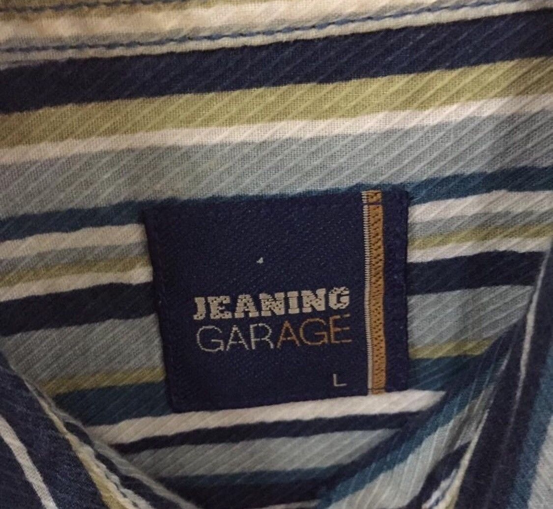 Japanese Brand Jeaning Garage Stripa Button Shirt Size US L / EU 52-54 / 3 - 7 Thumbnail
