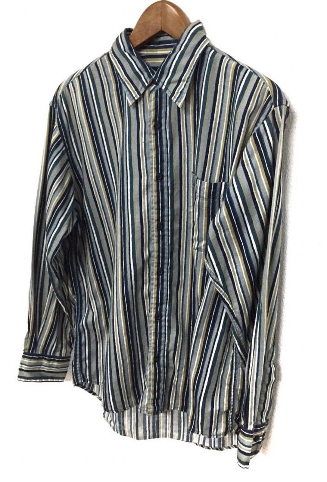 Japanese Brand Jeaning Garage Stripa Button Shirt Size US L / EU 52-54 / 3 - 3 Thumbnail