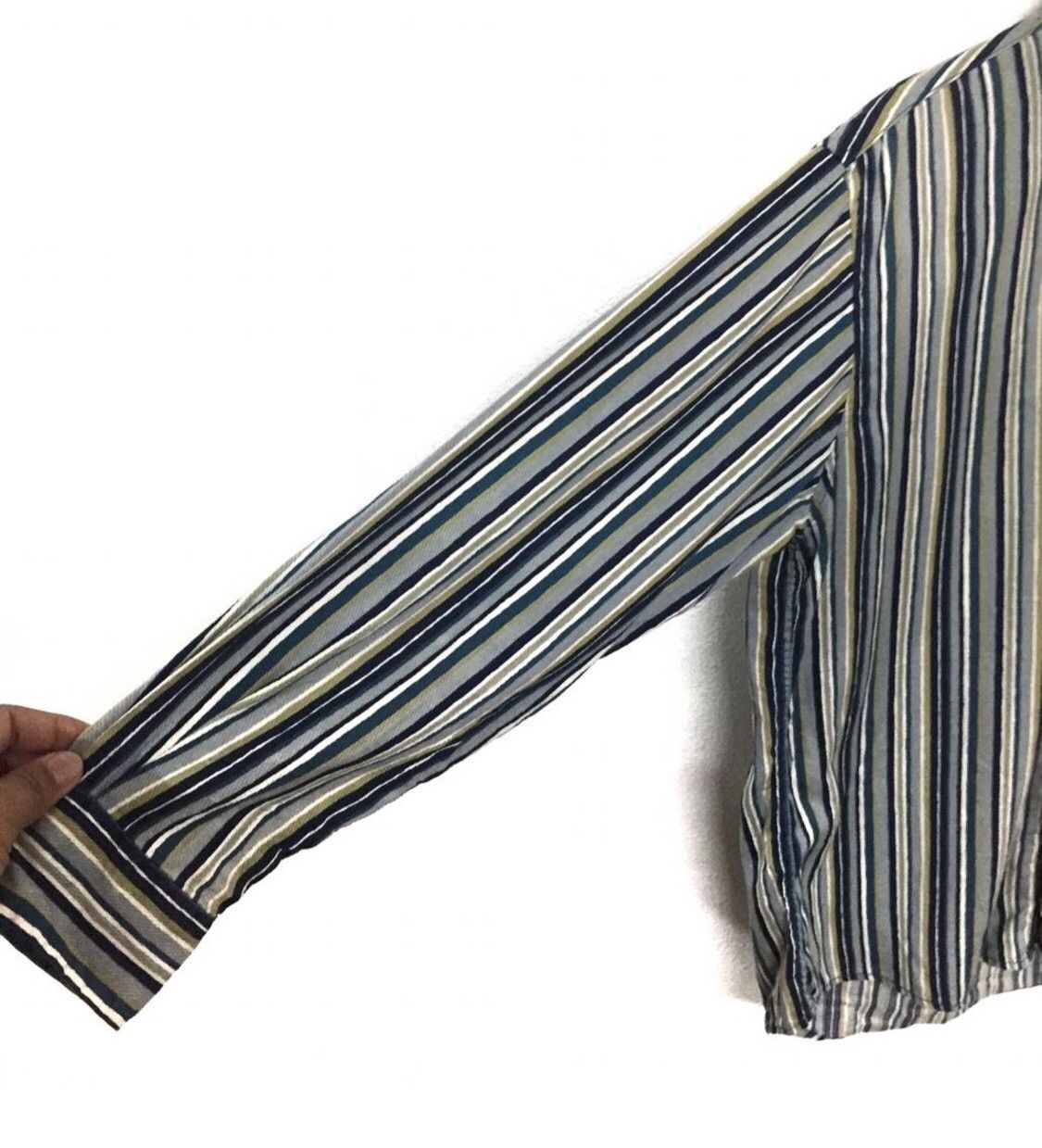 Japanese Brand Jeaning Garage Stripa Button Shirt Size US L / EU 52-54 / 3 - 6 Thumbnail