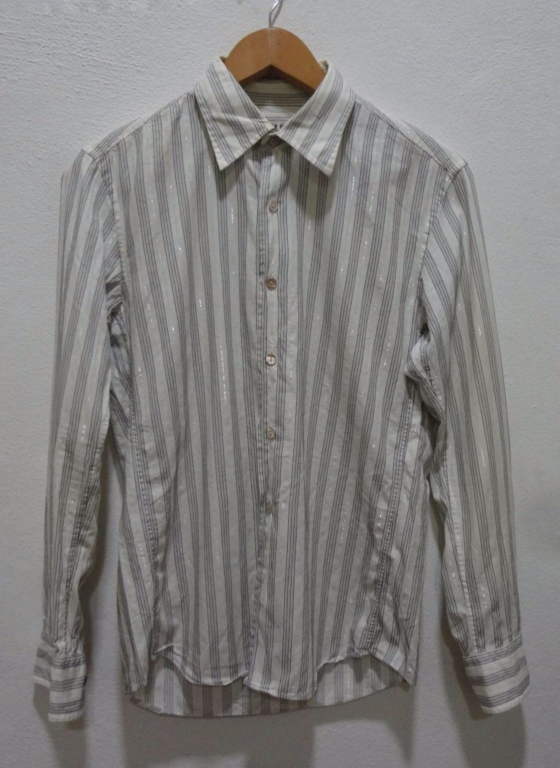 Japanese Brand × Katharine Hamnett London Katharine Hamnett London Striped Shirt Made In Japan Size US M / EU 48-50 / 2 - 1 Thumbnail