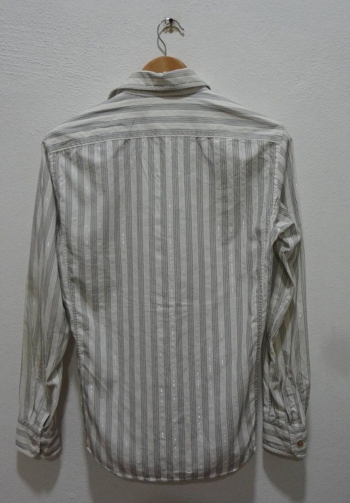 Japanese Brand × Katharine Hamnett London Katharine Hamnett London Striped Shirt Made In Japan Size US M / EU 48-50 / 2 - 2 Thumbnail