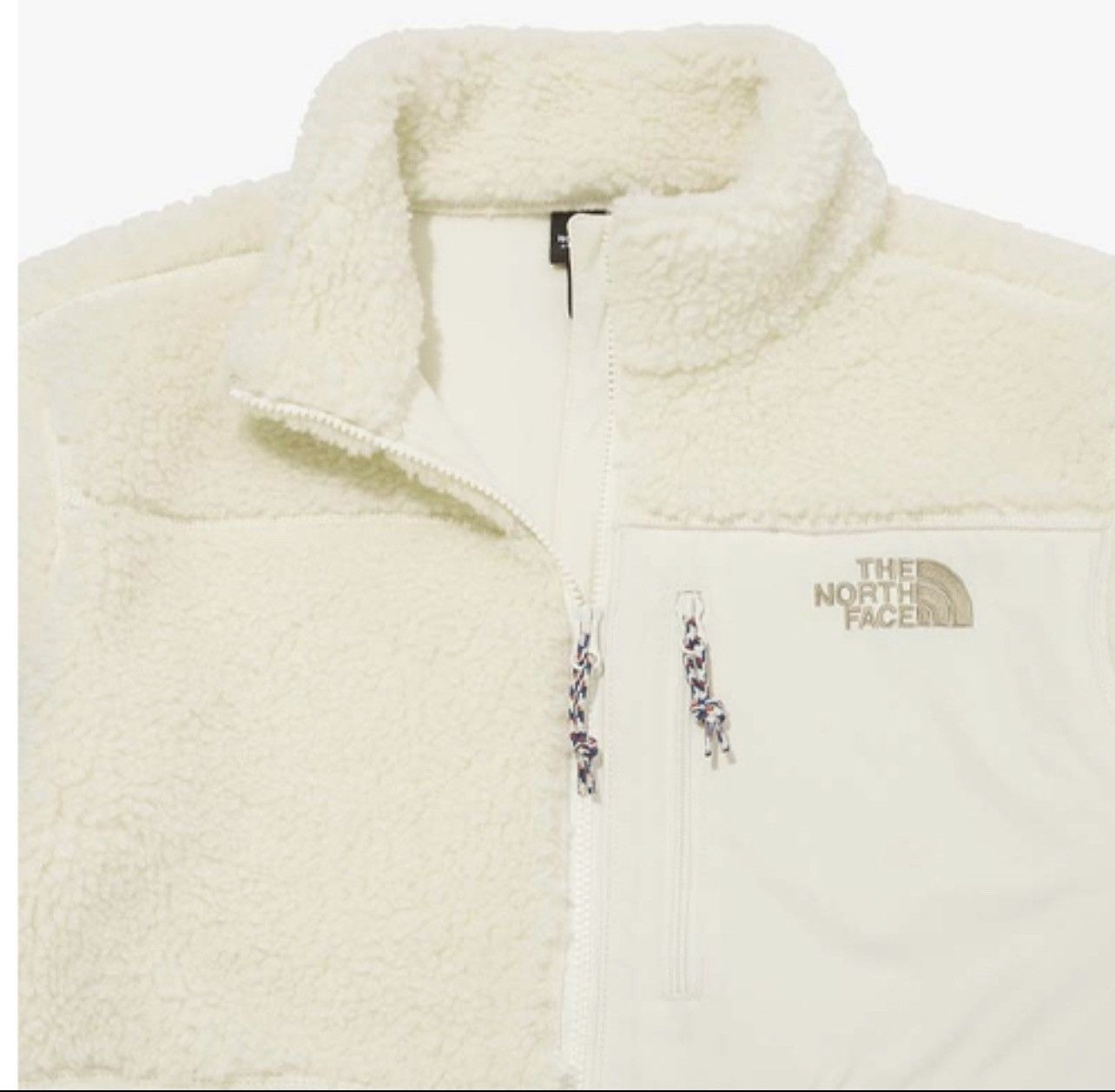 The North Face TNF LOGO POCKET Fleece Jacket Cream Size US M / EU 48-50 / 2 - 9 Thumbnail