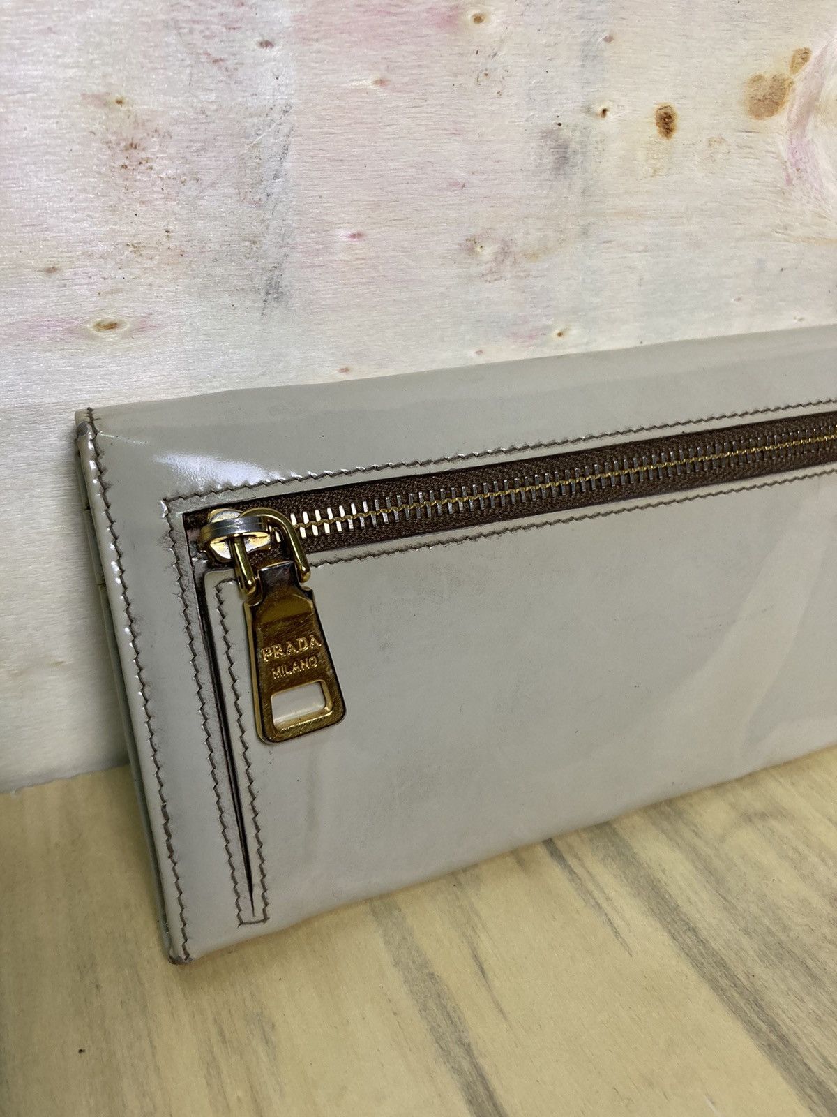 Prada Vintage Prada Patent Leather Long Wallet Size ONE SIZE - 4 Thumbnail