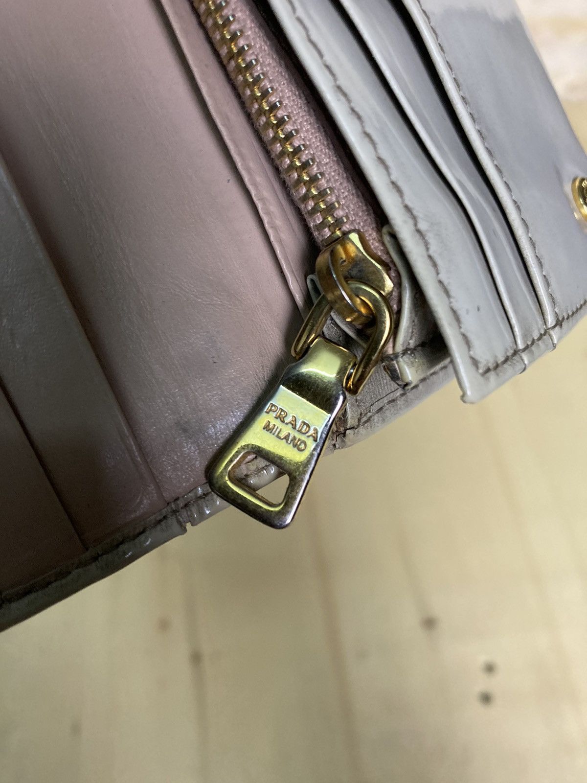 Prada Vintage Prada Patent Leather Long Wallet Size ONE SIZE - 12 Thumbnail