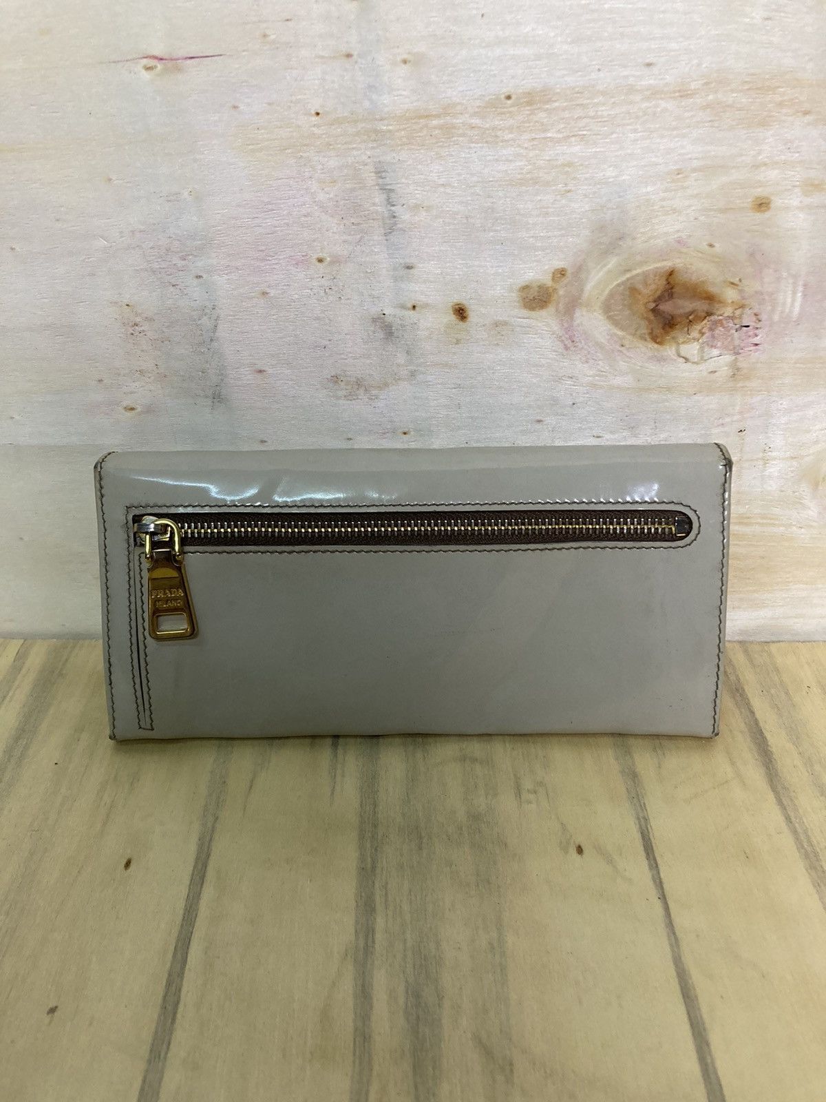 Prada Vintage Prada Patent Leather Long Wallet Size ONE SIZE - 2 Thumbnail