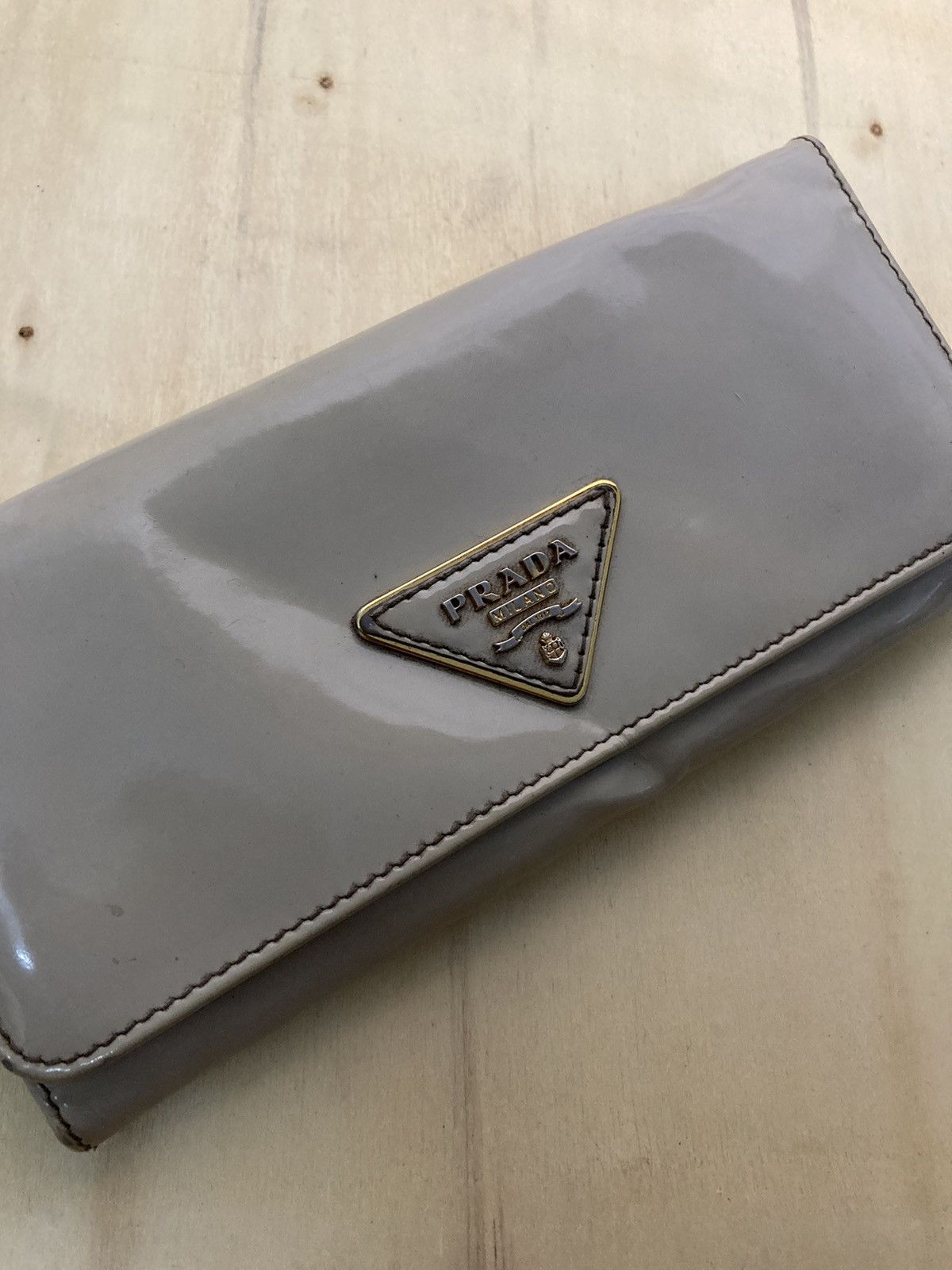 Prada Vintage Prada Patent Leather Long Wallet Size ONE SIZE - 3 Thumbnail