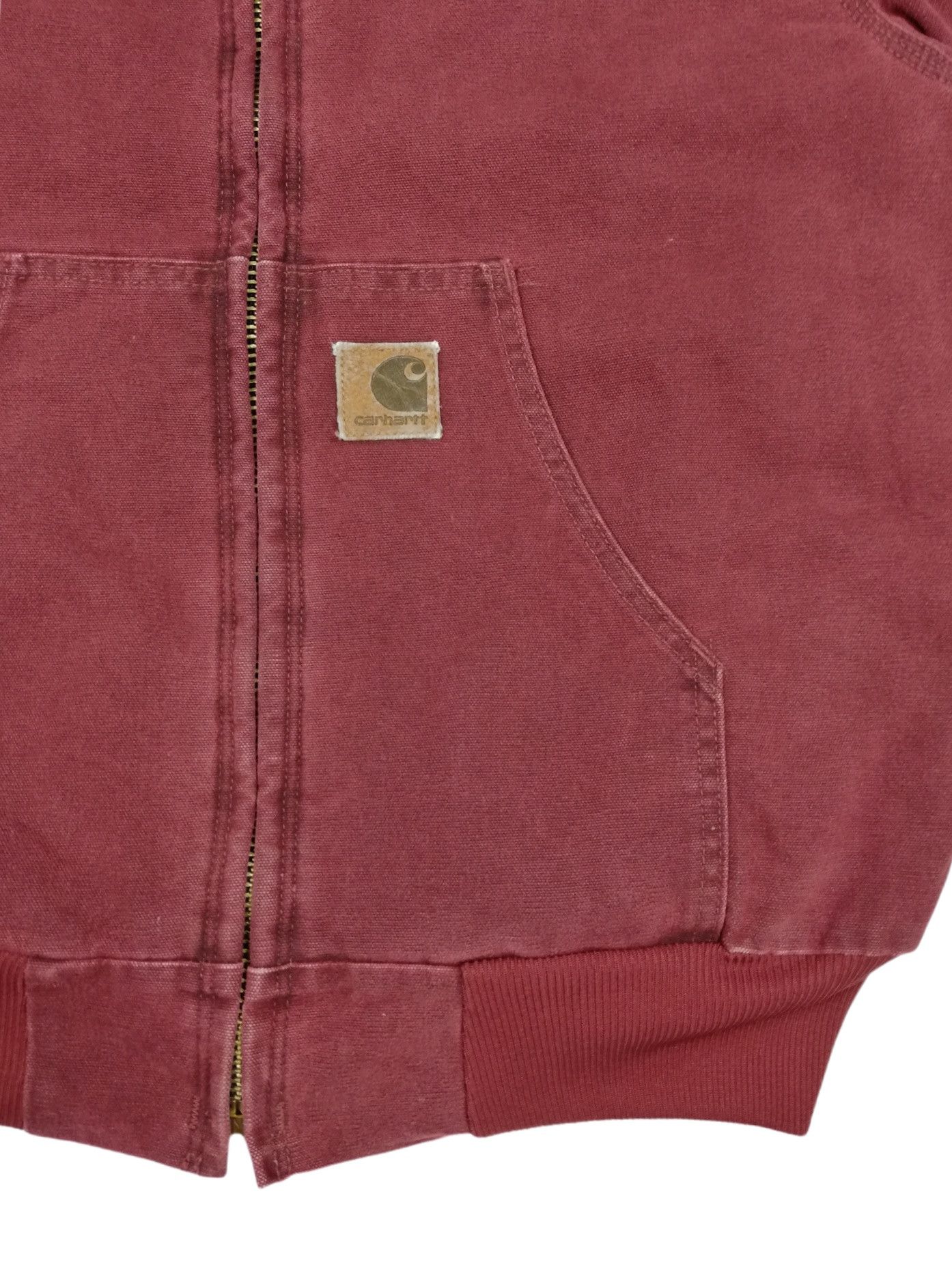 Carhartt × Carhartt Wip 🔥Maroon Cotton Quilted Flannel Lined Active Jacket Hoodies Size US M / EU 48-50 / 2 - 6 Thumbnail