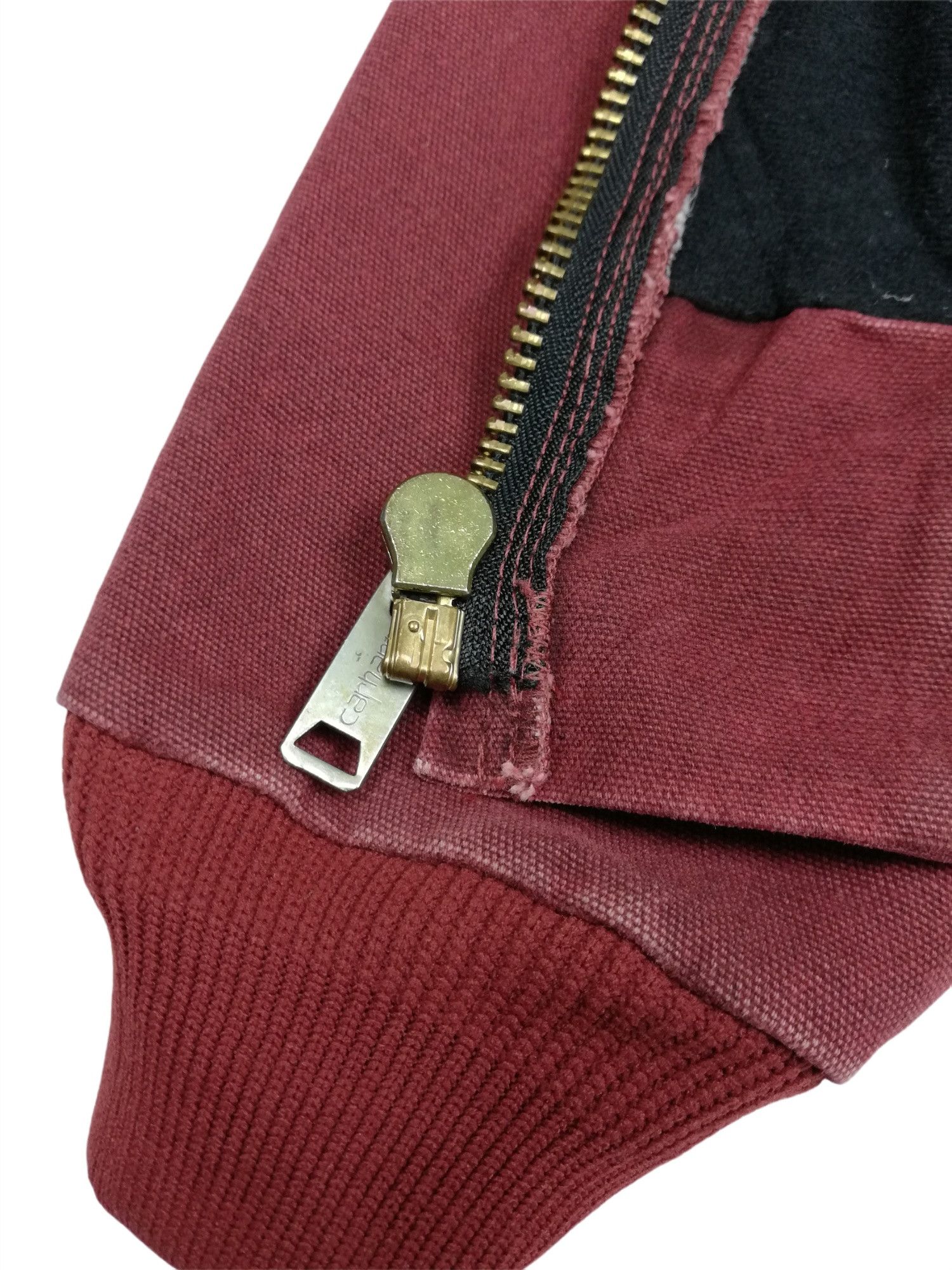 Carhartt × Carhartt Wip 🔥Maroon Cotton Quilted Flannel Lined Active Jacket Hoodies Size US M / EU 48-50 / 2 - 10 Thumbnail