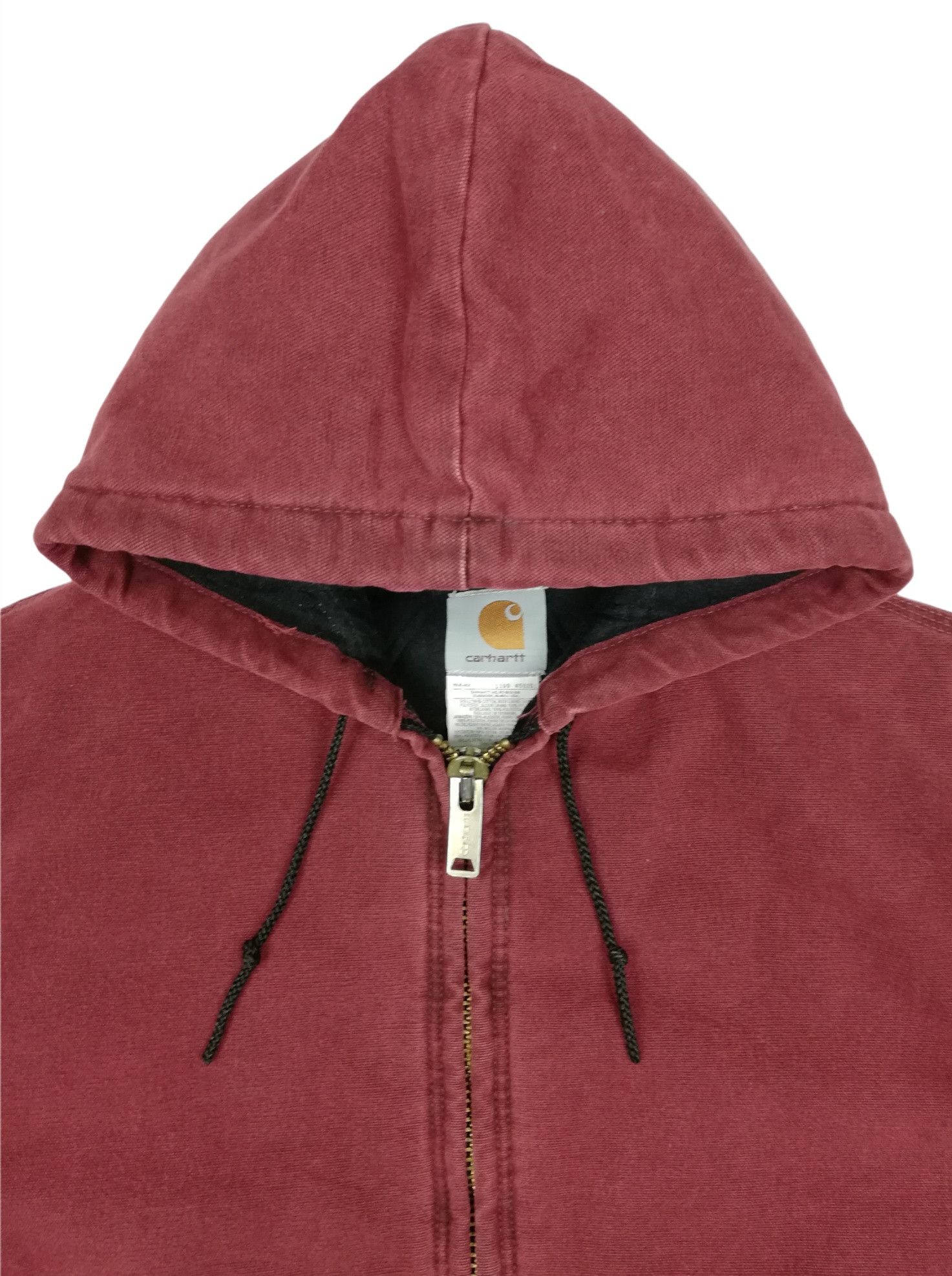 Carhartt × Carhartt Wip 🔥Maroon Cotton Quilted Flannel Lined Active Jacket Hoodies Size US M / EU 48-50 / 2 - 7 Thumbnail