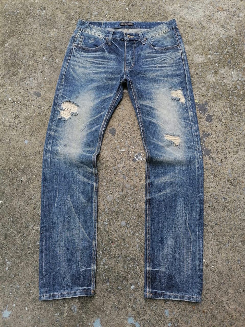 Designer Mr McCoy Distressed Denim Jeans Size US 32 / EU 48 - 1 Thumbnail