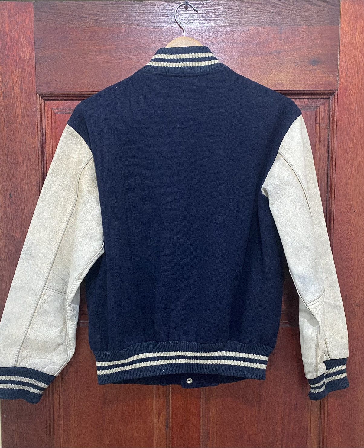 Leather Vintage Varsity Jacket Van Jac Touch Down American Football Size US M / EU 48-50 / 2 - 2 Thumbnail
