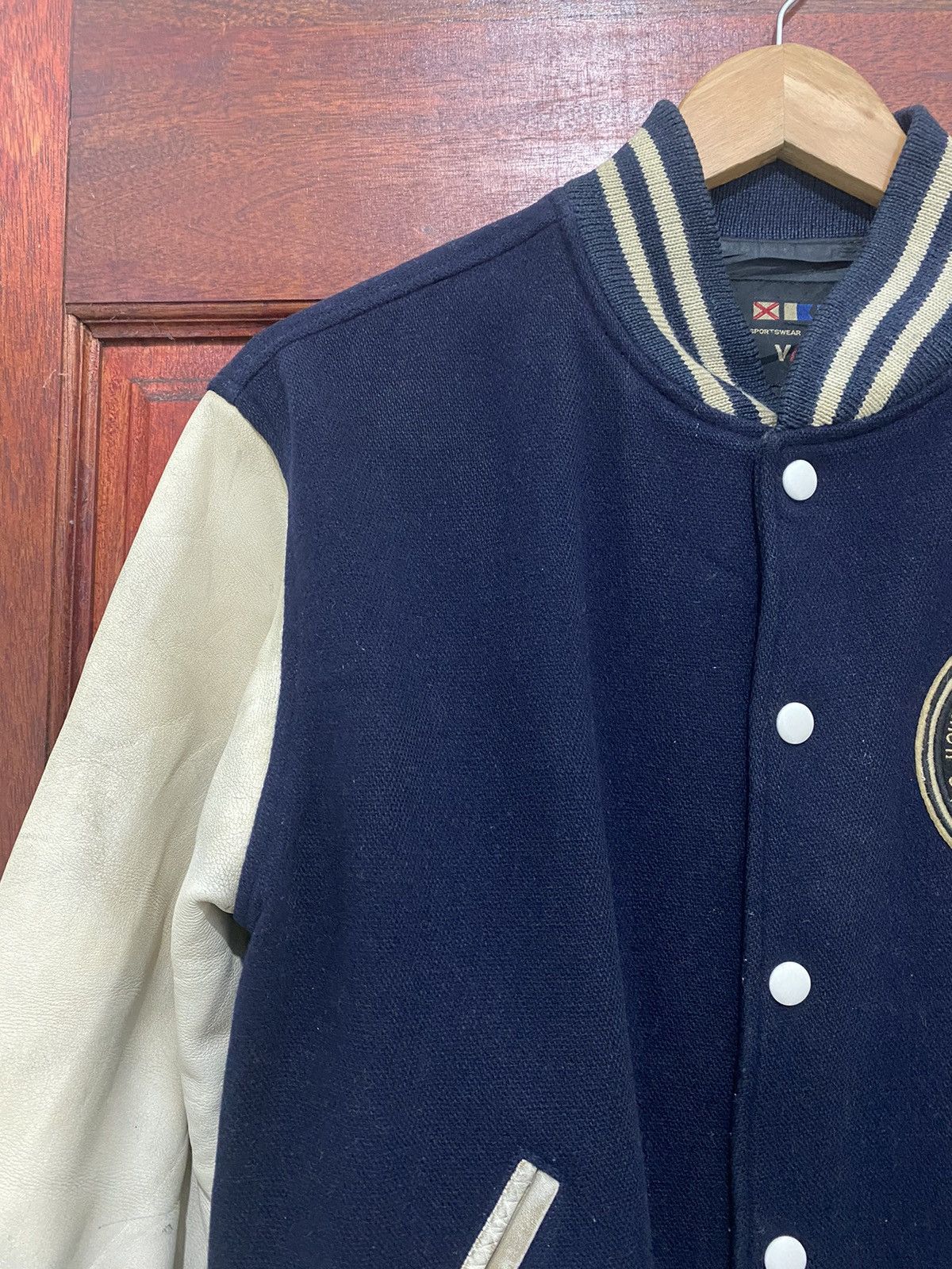 Leather Vintage Varsity Jacket Van Jac Touch Down American Football Size US M / EU 48-50 / 2 - 5 Thumbnail
