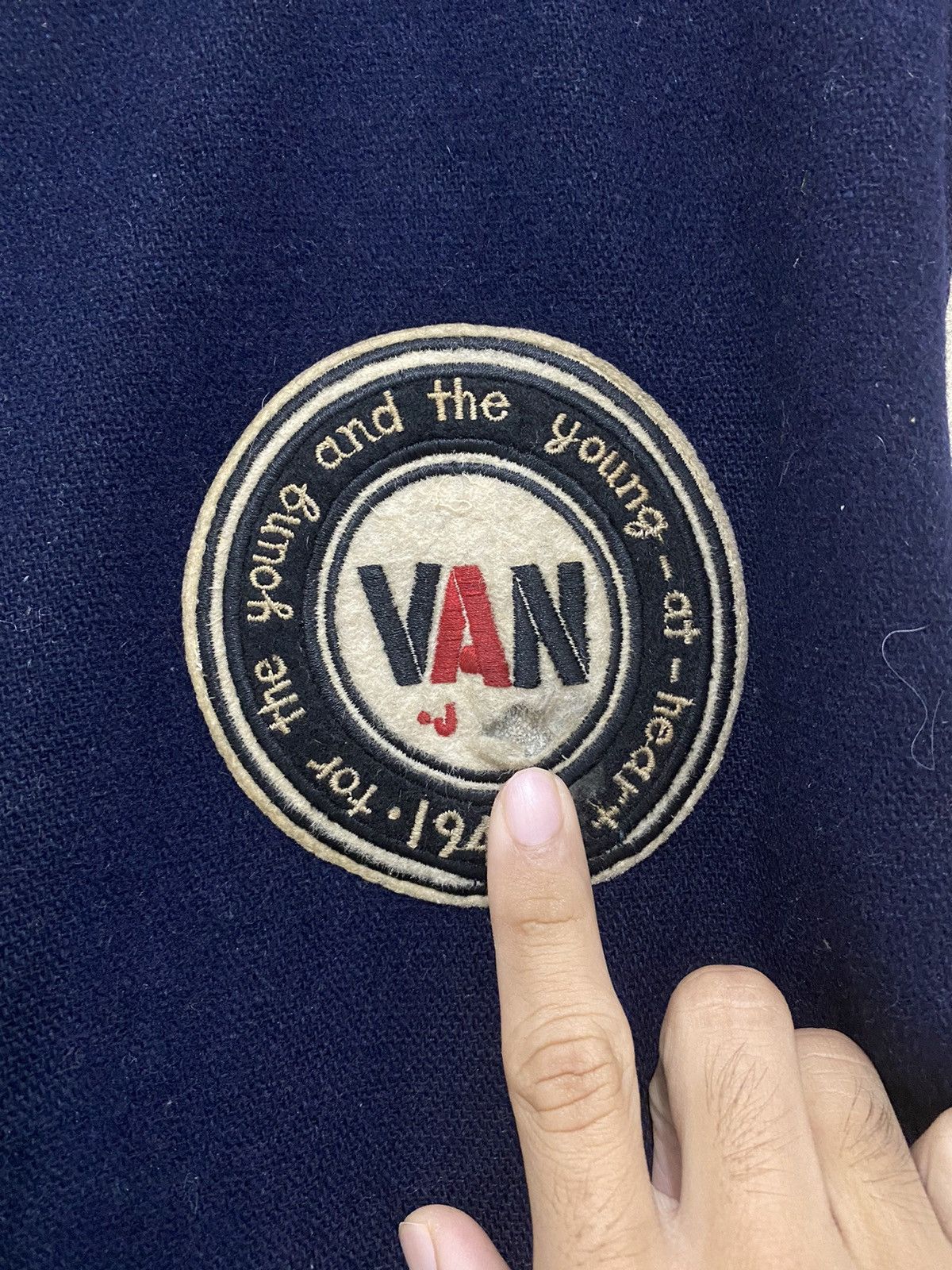 Leather Vintage Varsity Jacket Van Jac Touch Down American Football Size US M / EU 48-50 / 2 - 7 Thumbnail