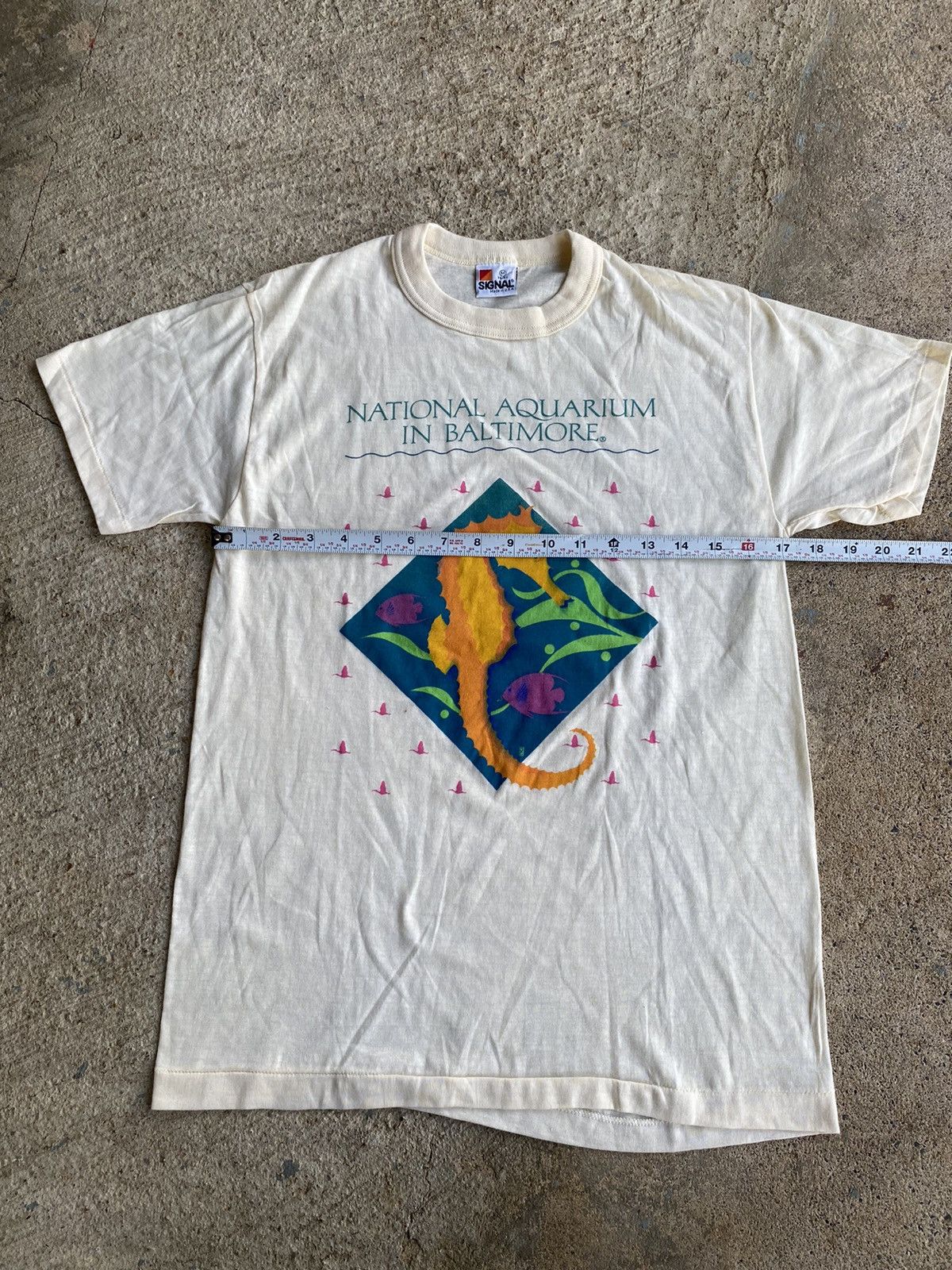 Unsound Rags × Vintage Vintage 80’s Baltimore Aquarium Seahorse Shirt Size US S / EU 44-46 / 1 - 9 Thumbnail