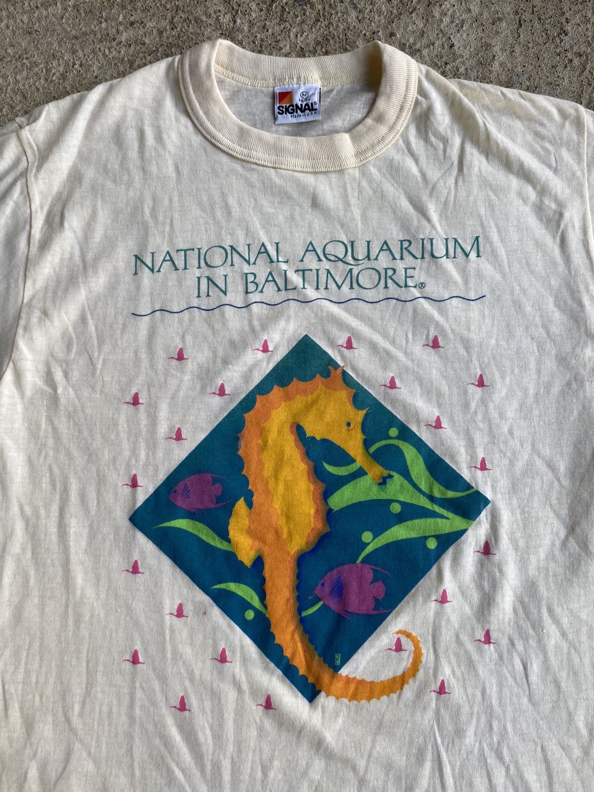 Unsound Rags × Vintage Vintage 80’s Baltimore Aquarium Seahorse Shirt Size US S / EU 44-46 / 1 - 2 Thumbnail