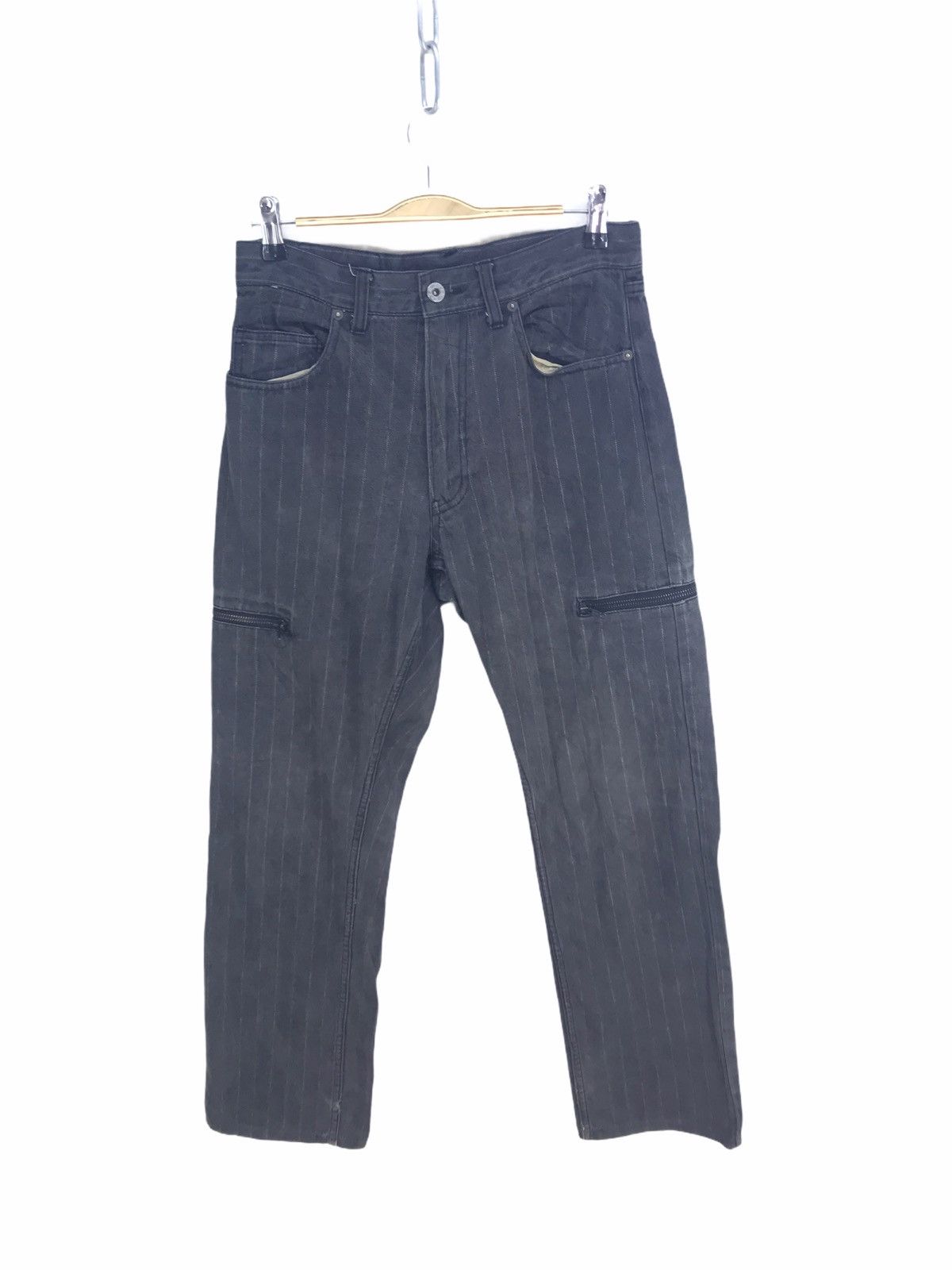 PPFM PPFM Pin Striped Cargo Denim Jeans Size US 30 / EU 46 - 1 Thumbnail