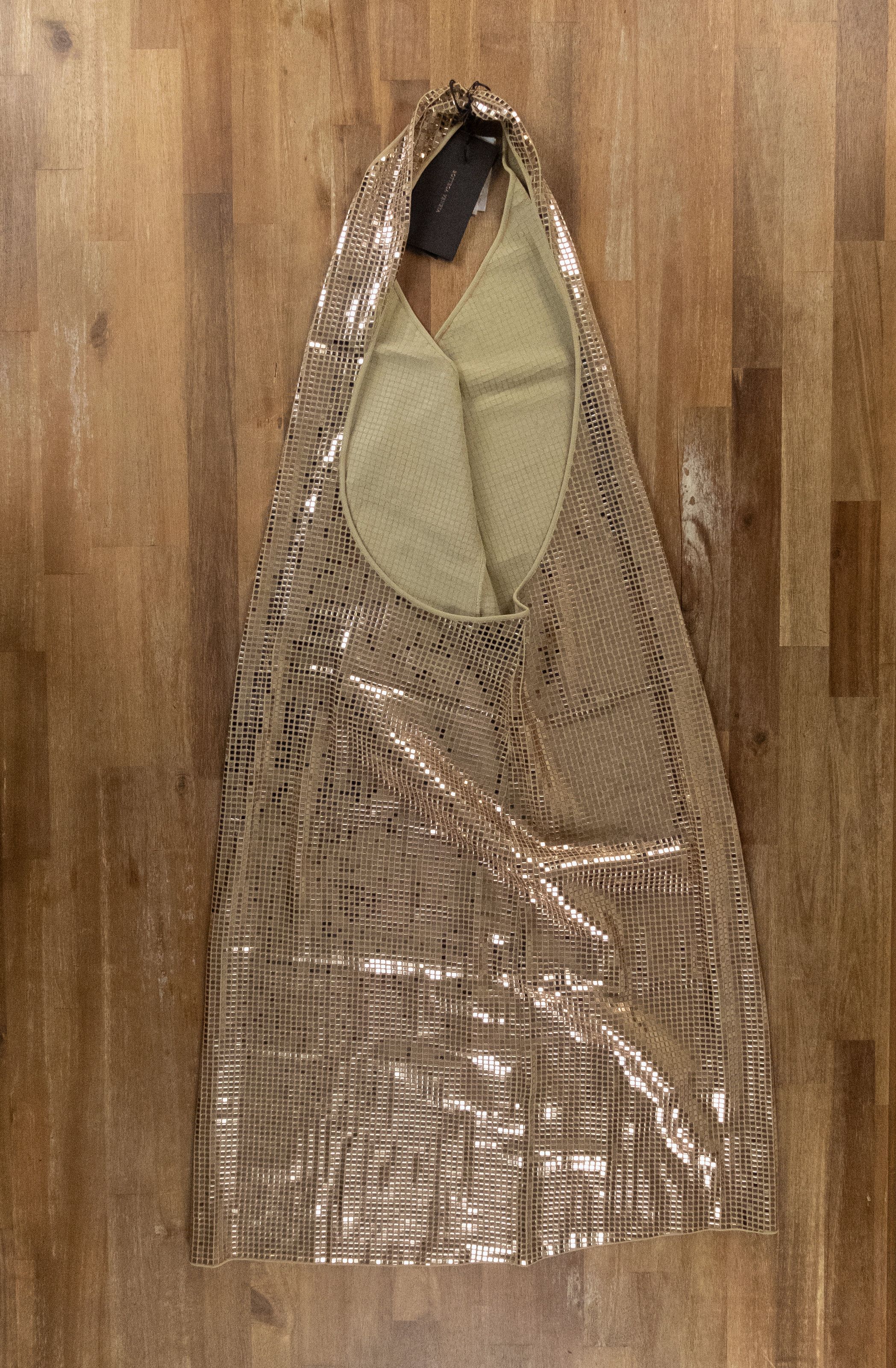 Bottega Veneta BOTTEGA VENETA gold halter style open back sequin mini dress Size M / US 6-8 / IT 42-44 - 6 Thumbnail
