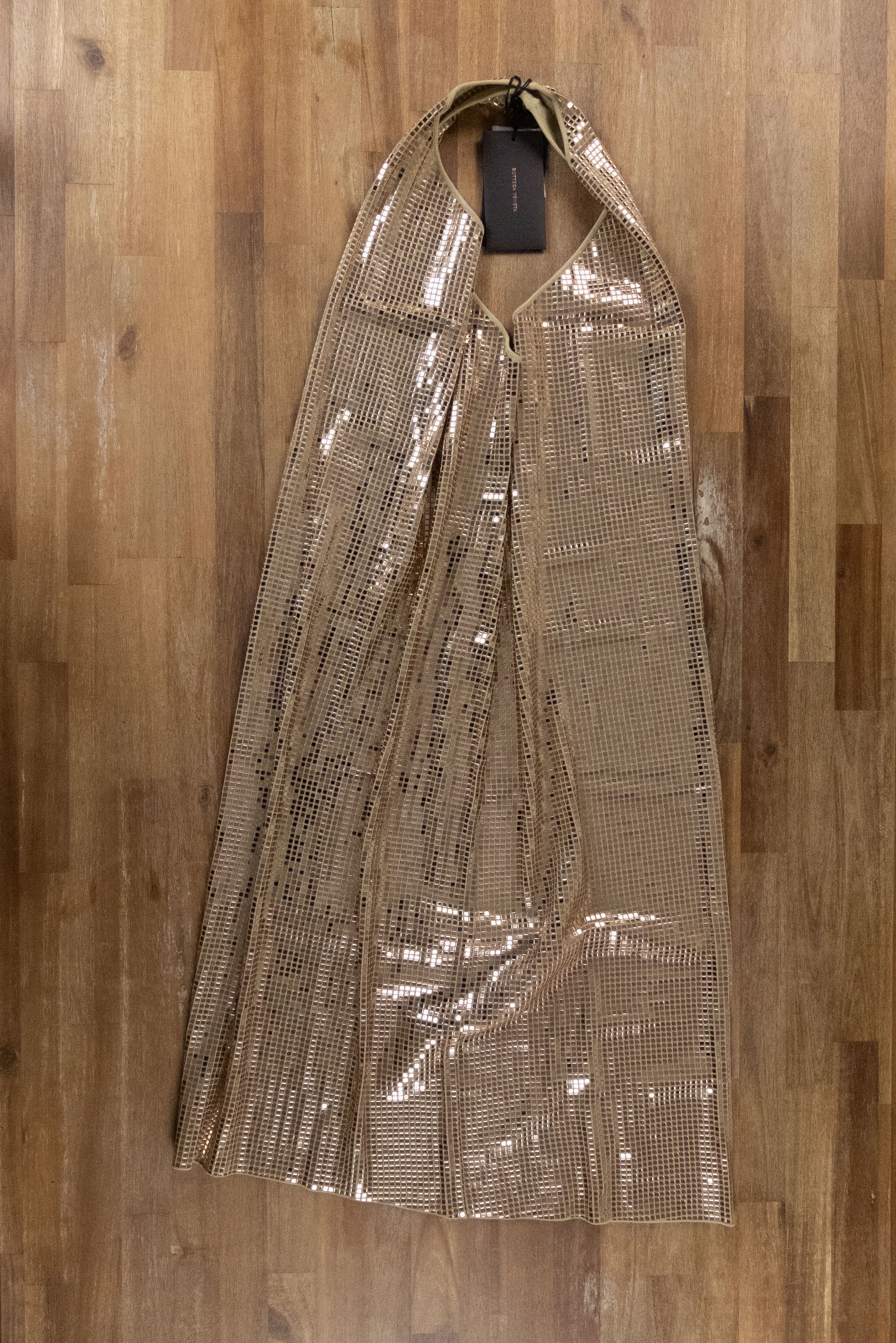 Bottega Veneta BOTTEGA VENETA gold halter style open back sequin mini dress Size M / US 6-8 / IT 42-44 - 5 Thumbnail