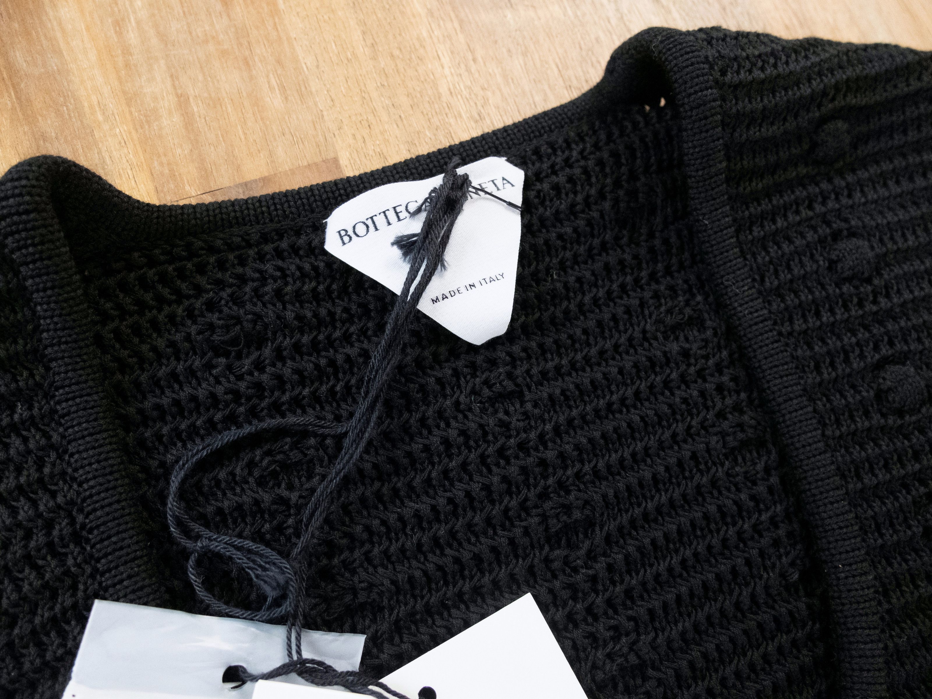 Bottega Veneta BOTTEGA VENETA black sleeveless crocheted mini fringe dress Size M / US 6-8 / IT 42-44 - 9 Thumbnail