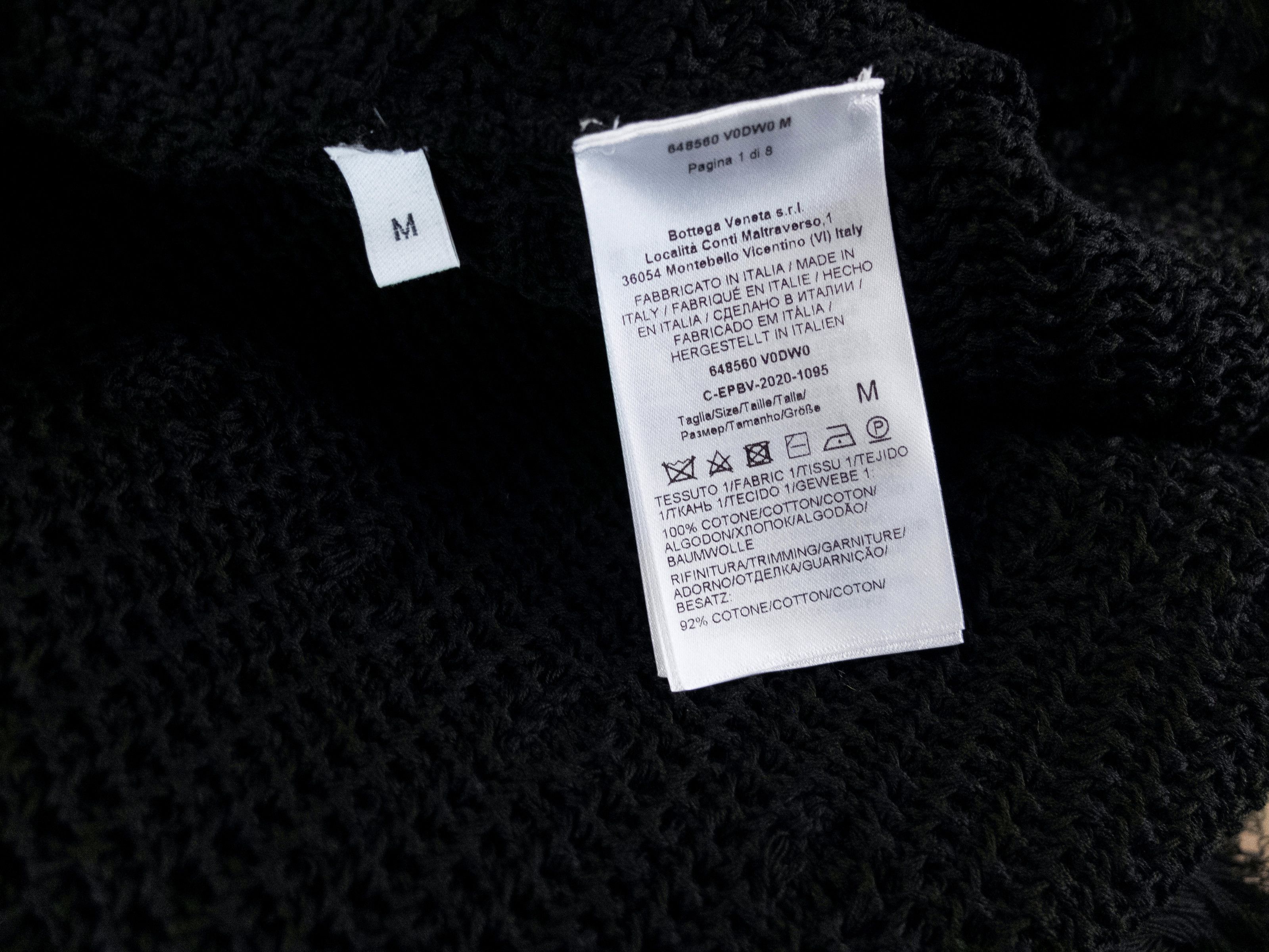 Bottega Veneta BOTTEGA VENETA black sleeveless crocheted mini fringe dress Size M / US 6-8 / IT 42-44 - 12 Thumbnail