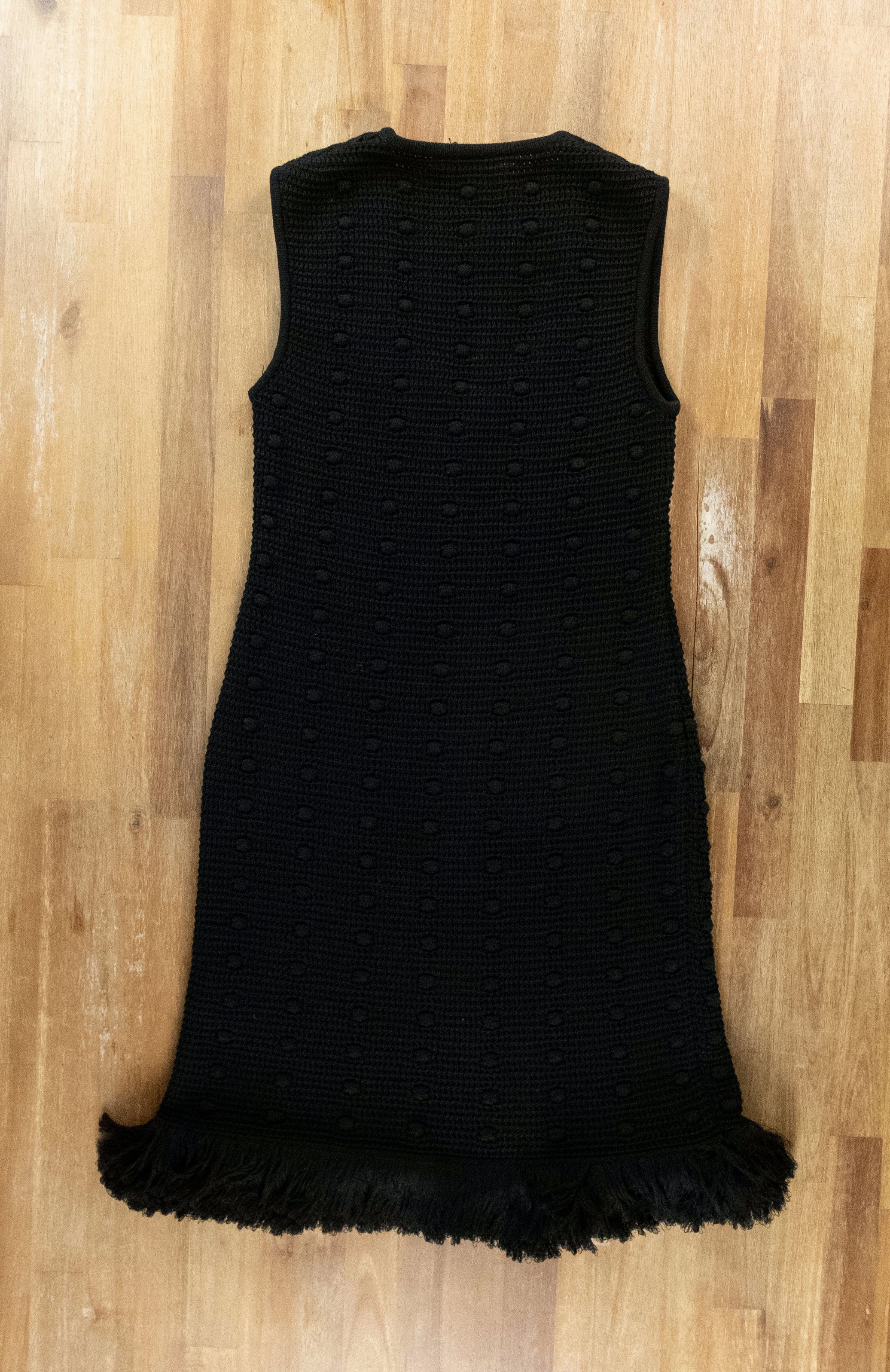 Bottega Veneta BOTTEGA VENETA black sleeveless crocheted mini fringe dress Size M / US 6-8 / IT 42-44 - 14 Thumbnail