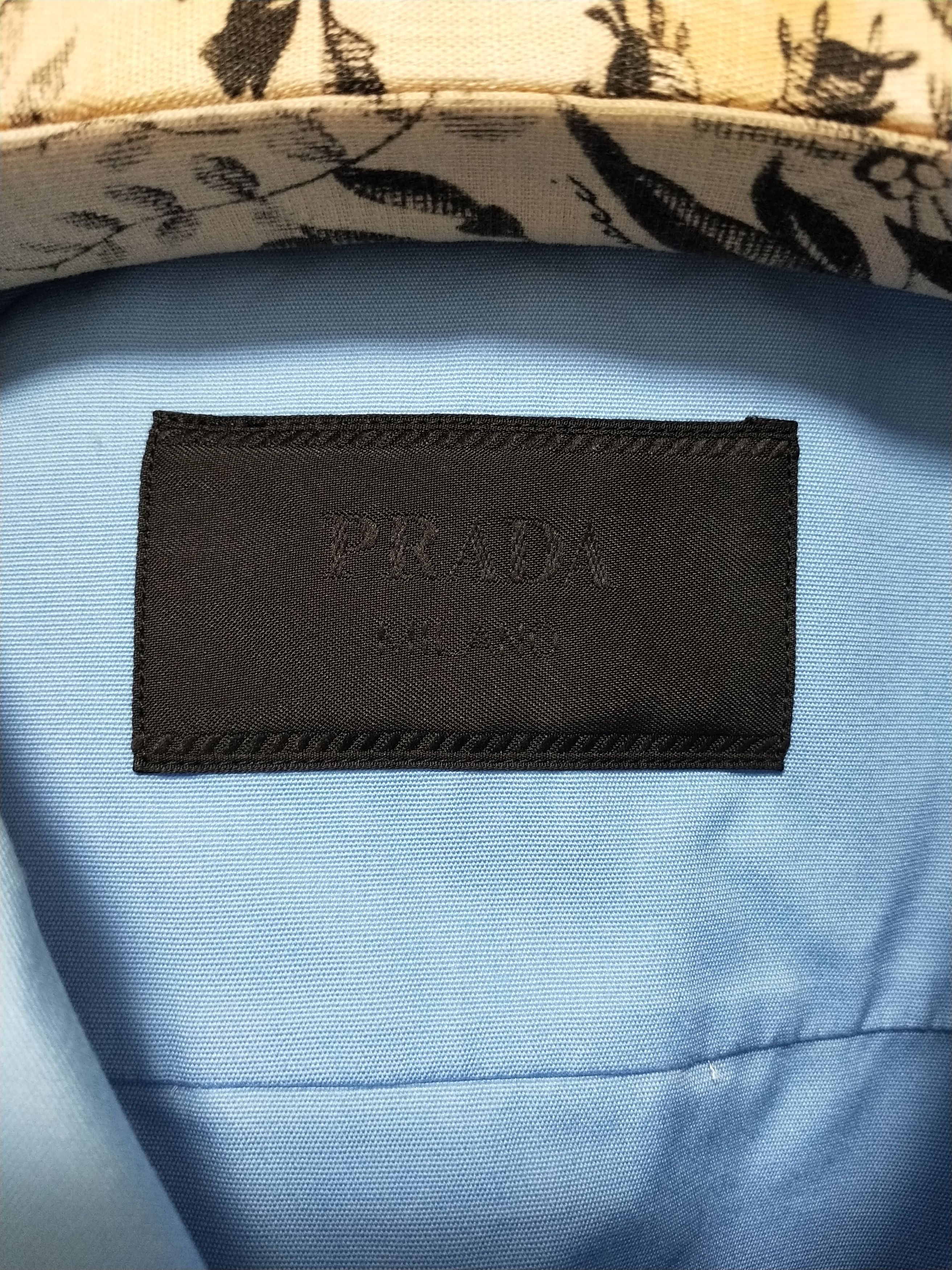 Prada Printed Rose Poplin Shirt Size US M / EU 48-50 / 2 - 4 Thumbnail